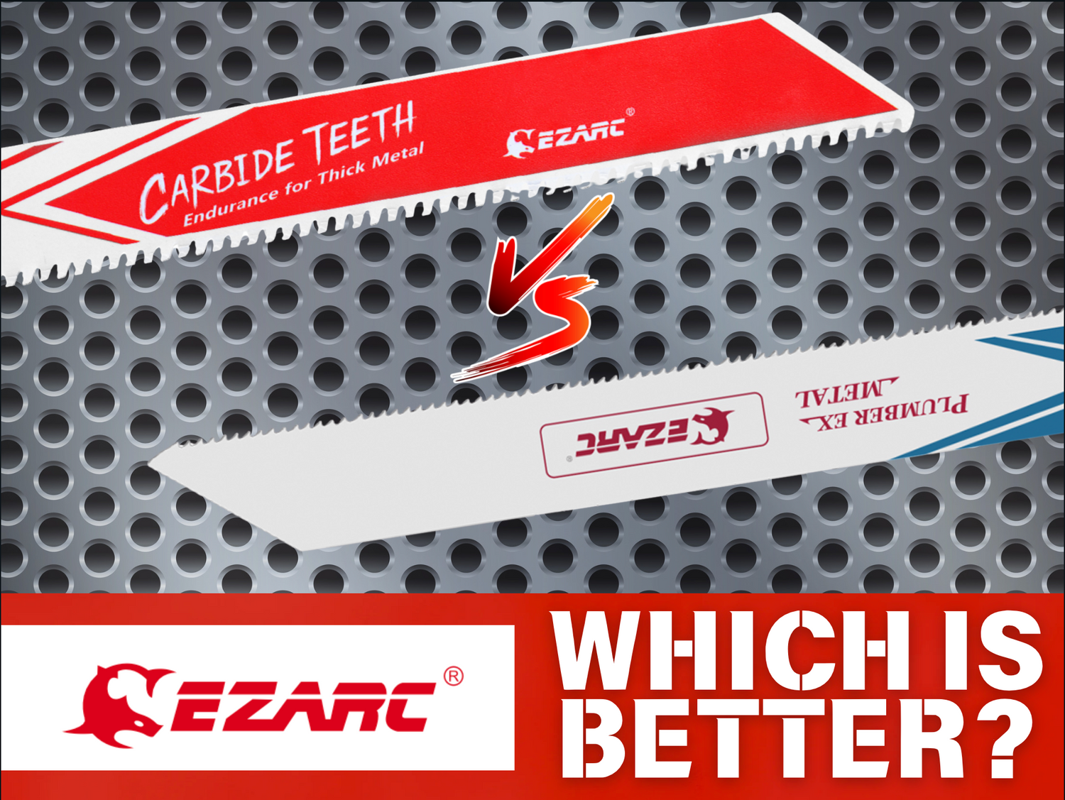 An Ezarc Sawzall Blade cutting through the metal