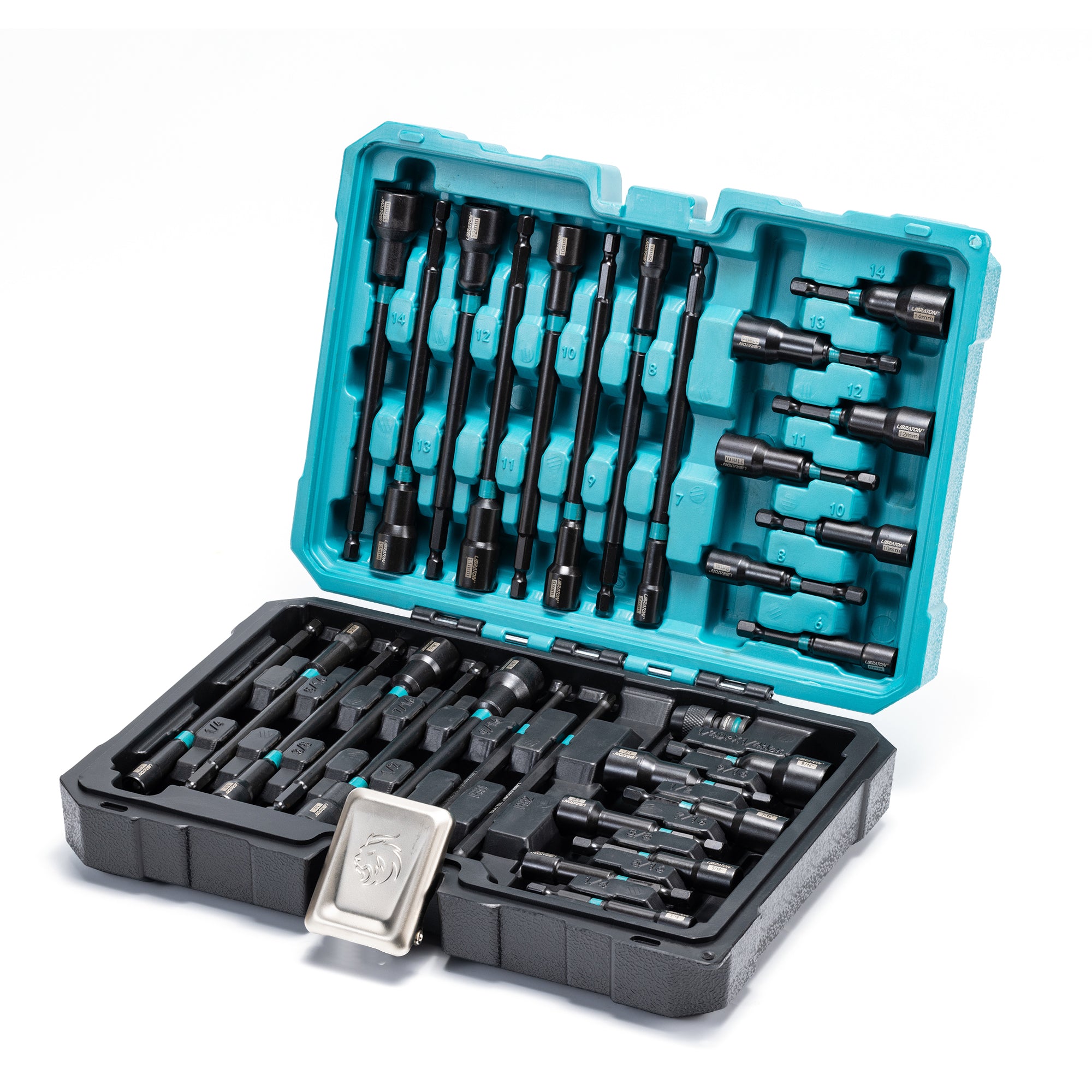 LIBRATON 31PCS Nut Driver Set – Magnetic, Long, Metric & SAE