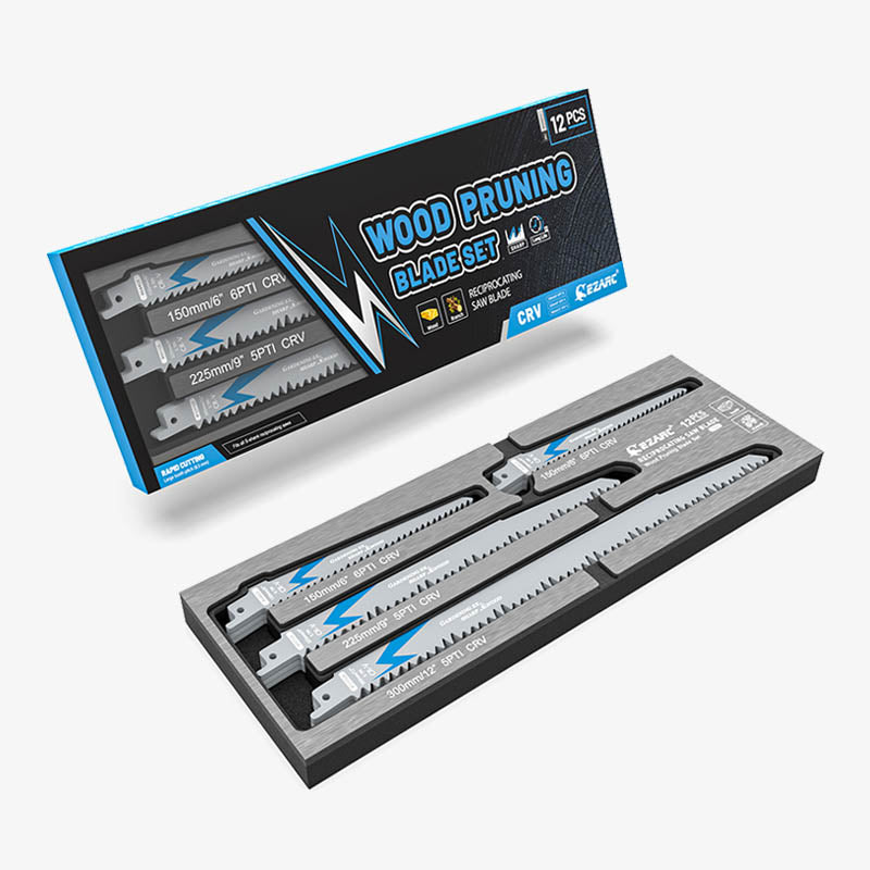 12Pcs 150mm Reciprocating Saw Blades, 6-Inch Bi-Metal All-Purpose Cutting Sawzall Blades for Metal and Wood, Universal Multitool - 1420 12Pcs 150mm Reciprocating Saw Blades, 6-Inch Bi-Metal All-Purpose Cutting Sawzall Blades for Metal and Wood, Universal Multitool - 1420