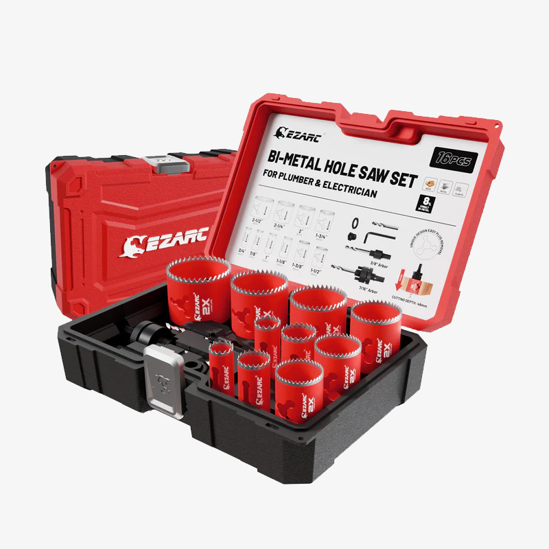 EZARC 16-Piece Hole Saw Kit – Fast, Durable Cuts in Wood & Metal