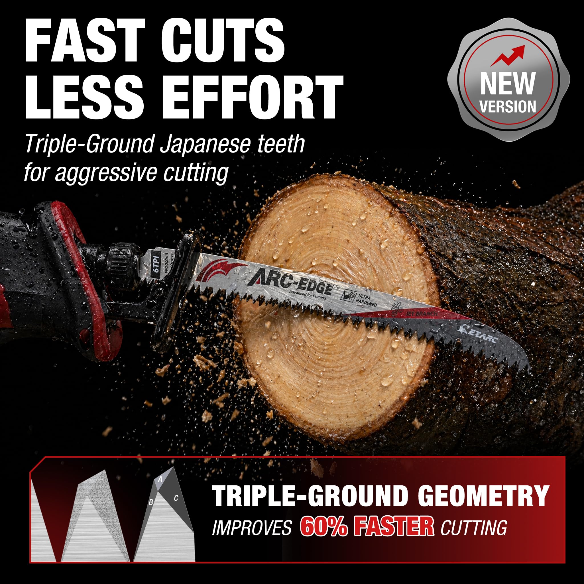 Tree Trimming/Wood Cutting – ProCut U-Groove Arc Edge Pruning Reciprocating Saw Blade
