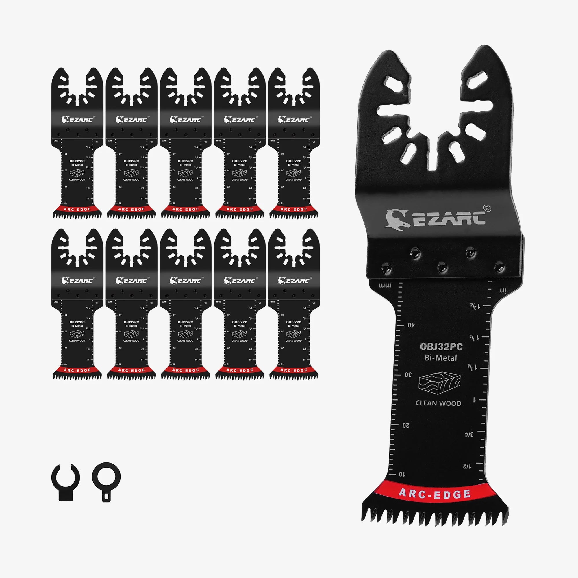 Extra-Long Arc-Edge Bi-Metal Japanese Tooth Oscillating Multi Tool Blade for Clean Cuts in Hard Wood & Plastic