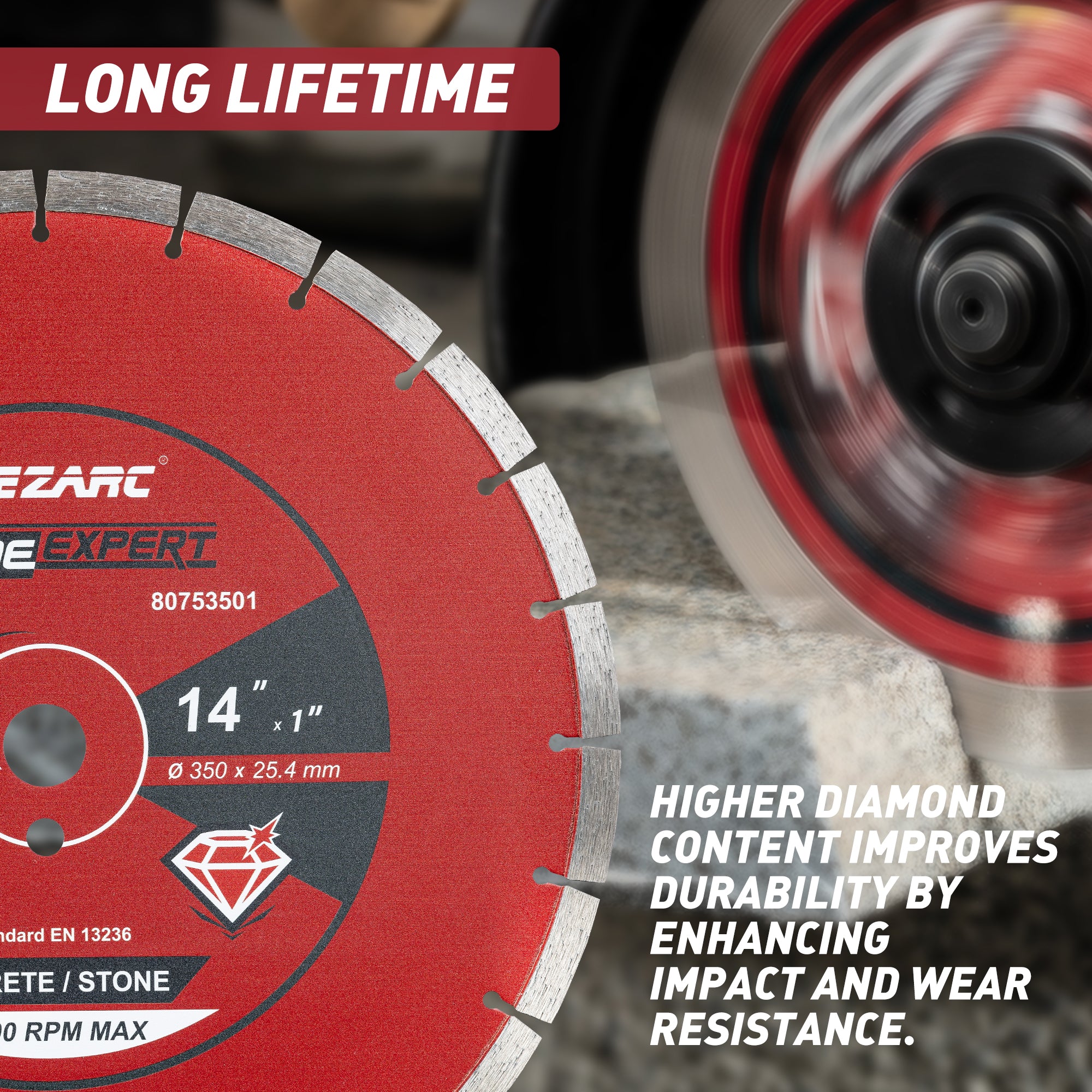 14 in. Segmented Diamond Blade For Concrete/Masonry/Block - EZARC Tools