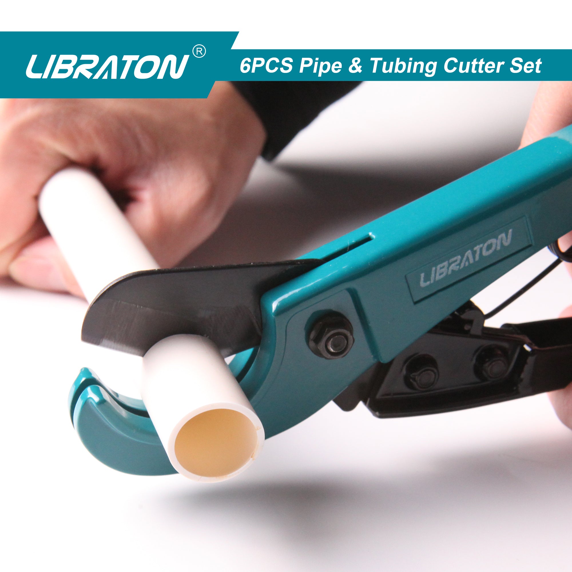 Libraton PVC/PEX Cutter Set – 1/8"–1-5/8", Spare Blade & PTFE Tape