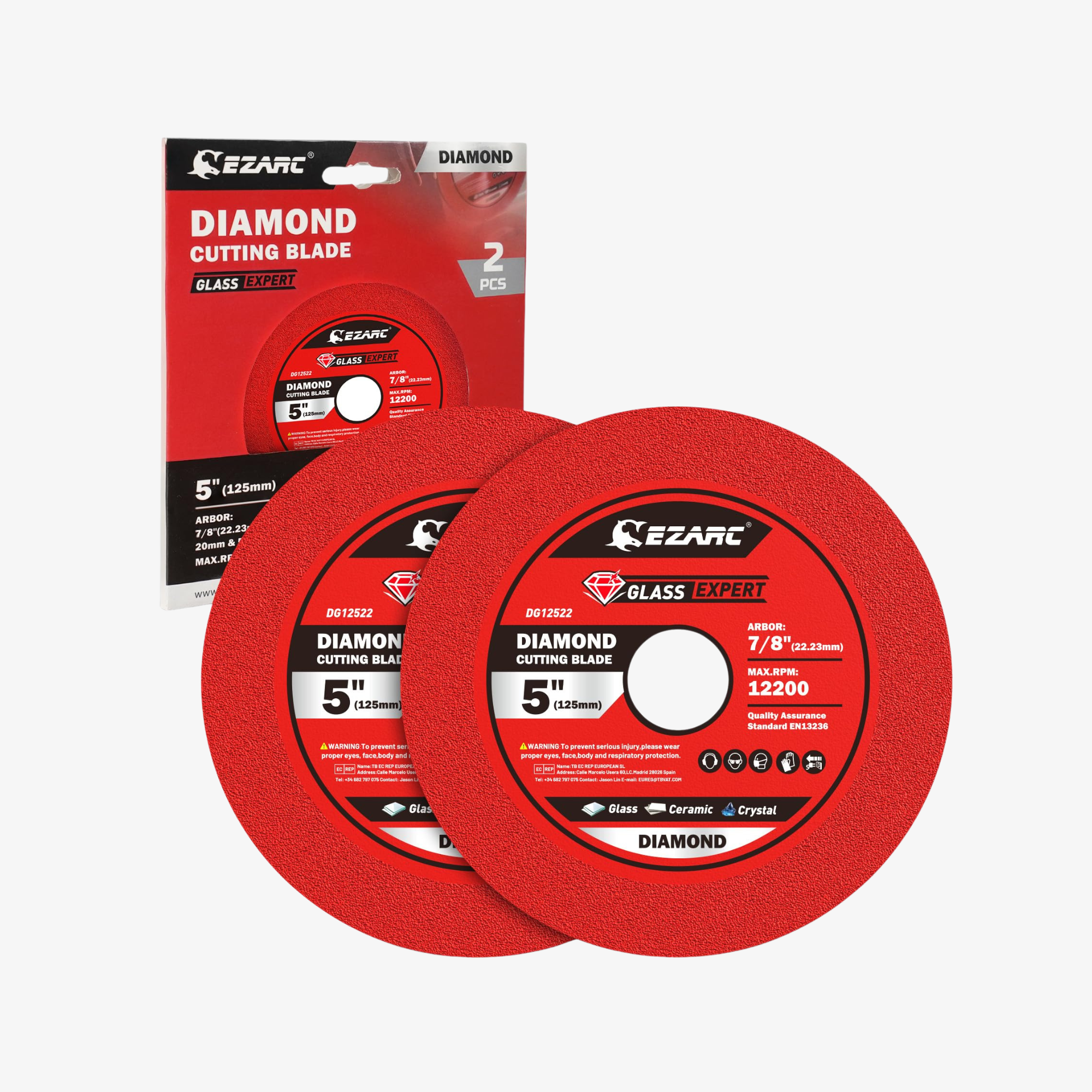 Glass Cutting Disc 2-Pack For Ceramic Tile, Glass, Crystal, Porcelain