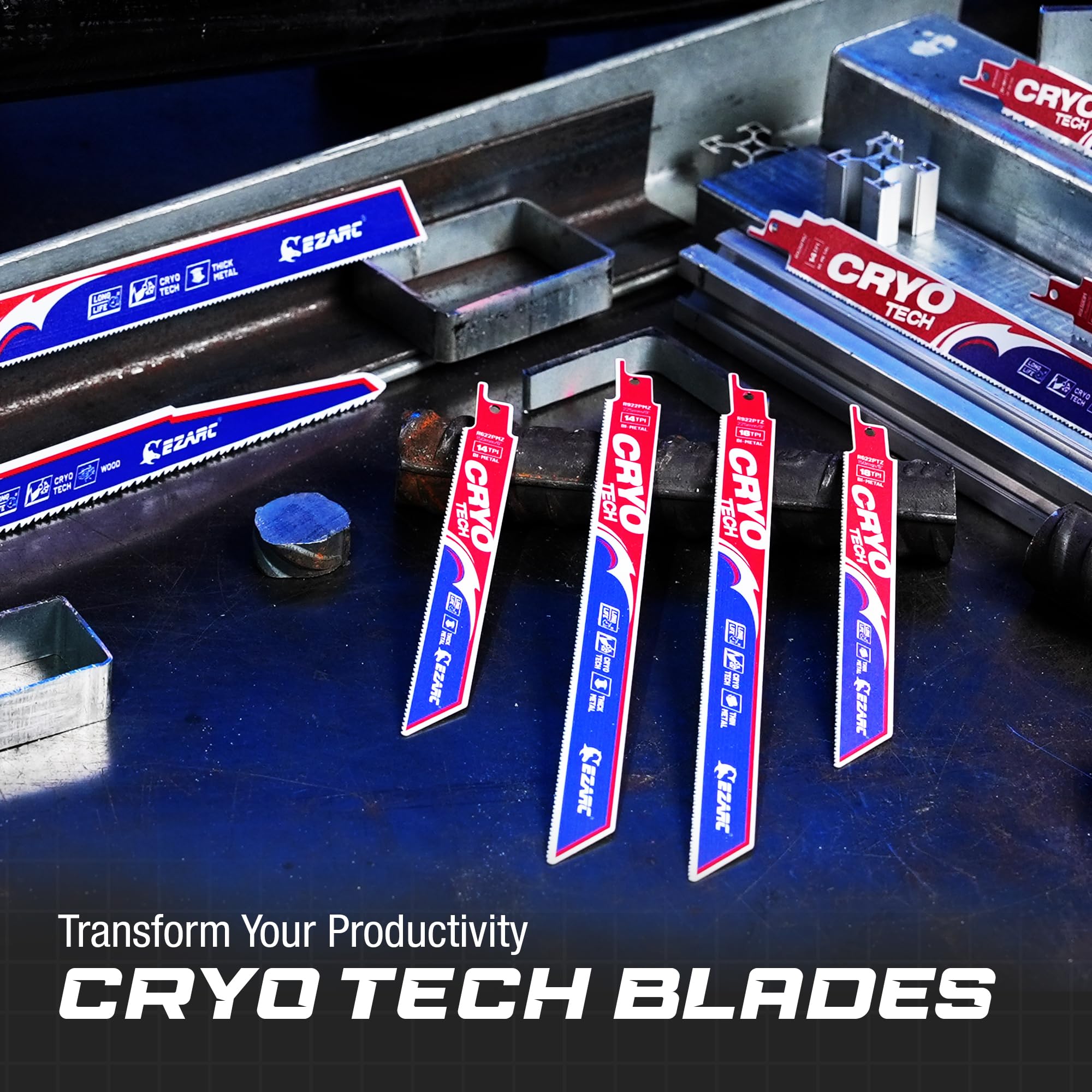 Metal Cutting - Bi-Metal Cryo Tech Sabre, 6/9in, 14/18 TPI Reciprocating Saw Blade
