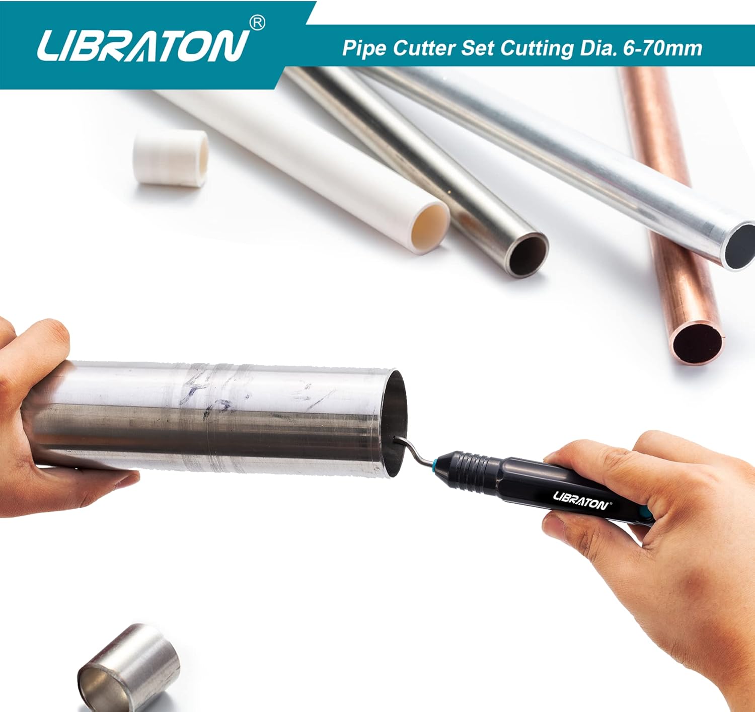 Libraton Copper Tube Cutter – 1/4"–2-3/4", Heavy-Duty, with Deburrer