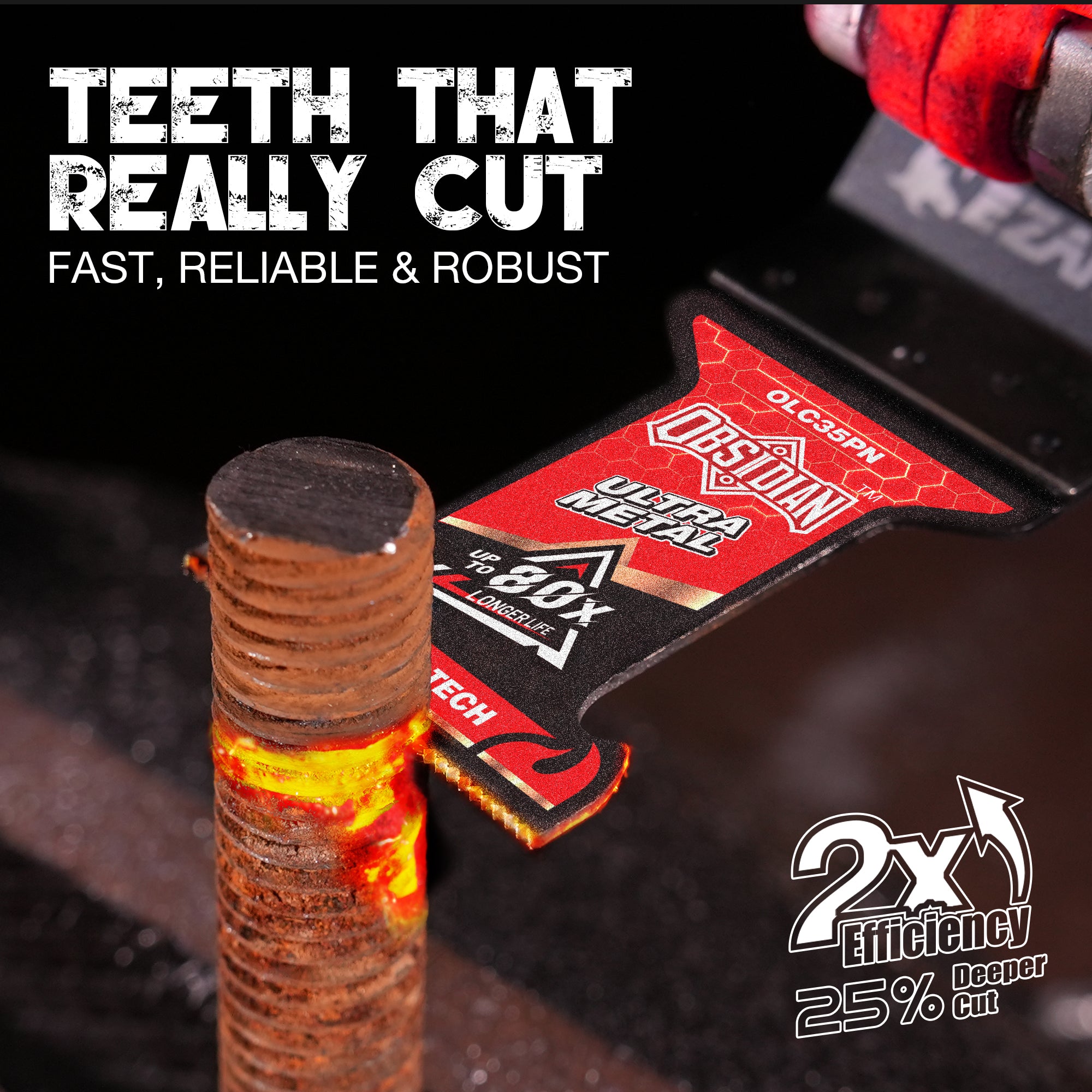 EZARC Gen 4 Obsidian Carbide Oscillating Saw Blades for Hard Metal, Nails, Bolts, Screws