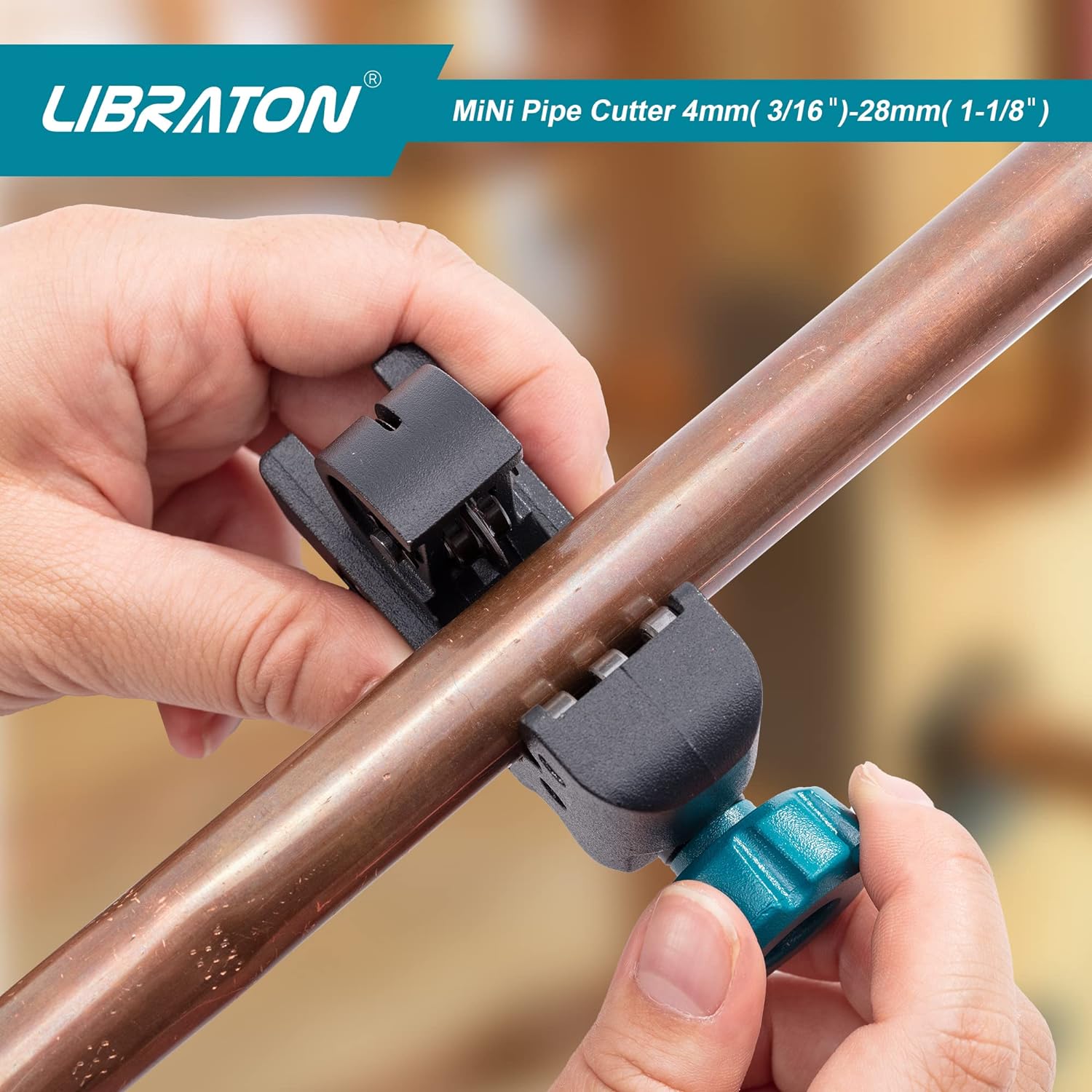 Libraton Mini Tubing Cutter 3/16"–1-1/8" with Deburrer