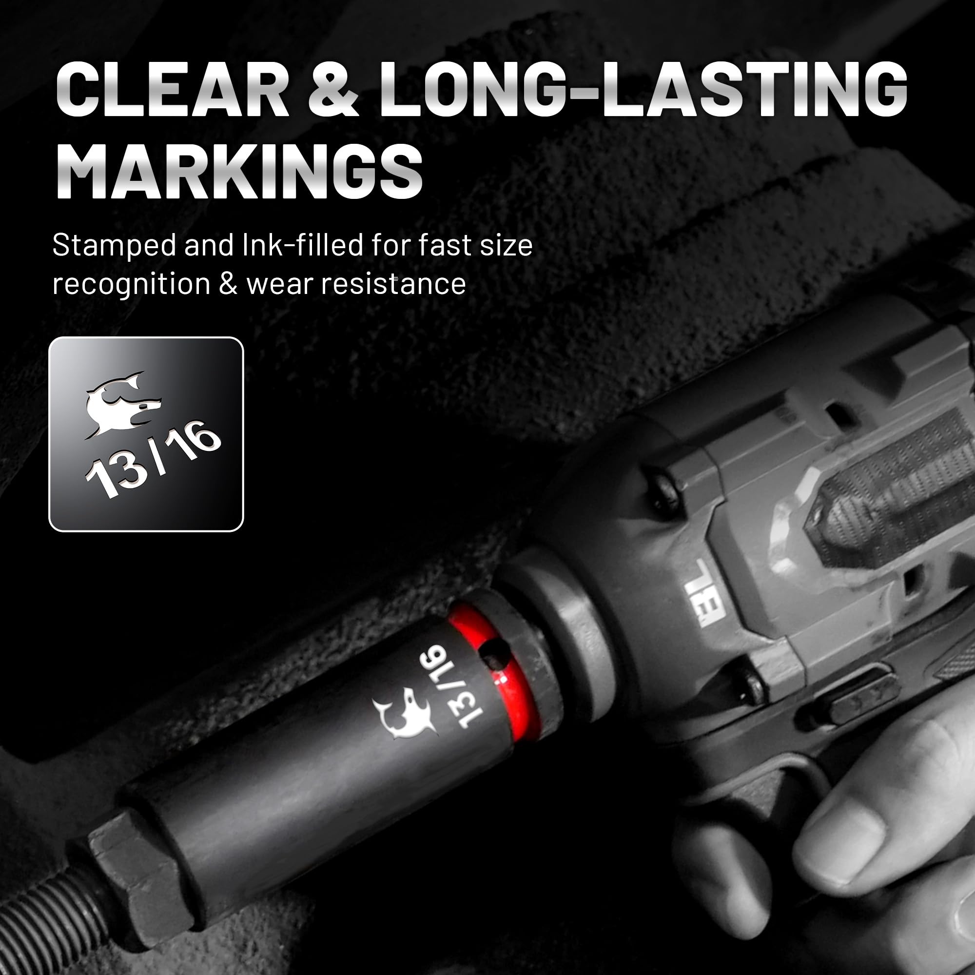 EZARC 1/2" Drive Impact Socket Set, 31-Piece SAE (3/8–1 in) and Metric (10–24 mm) Deep Sockets, CR-V Material, 3/6/10 in Extensions, Universal Joint & Adapter, Storage Case