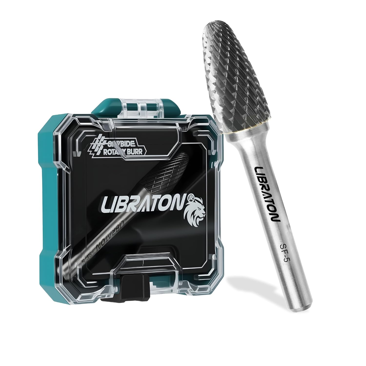 Libraton SF-5 Carbide Burr, 1/4" Shank Double Cut Tungsten Rotary Bit