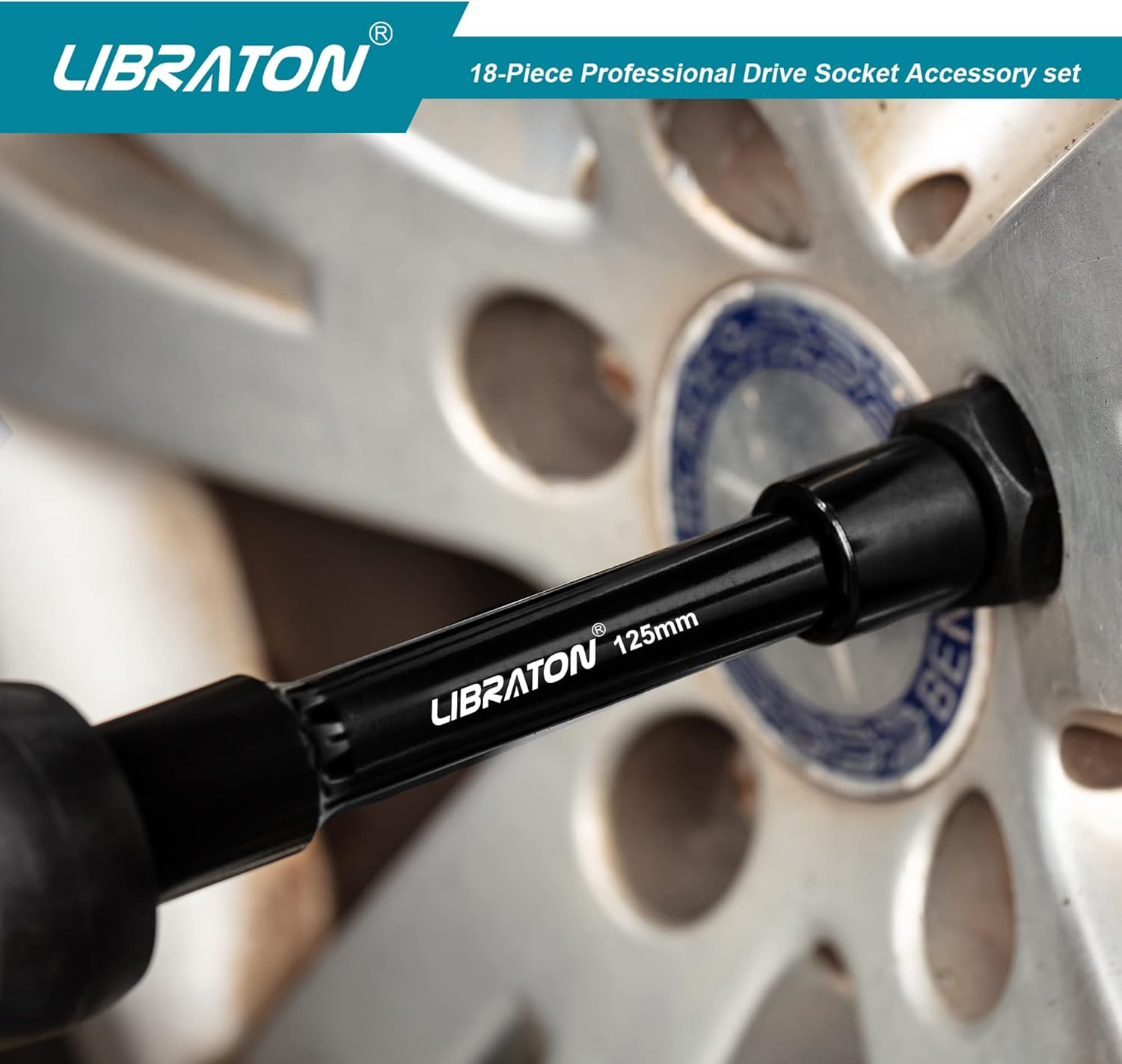 Libraton 18PCS Socket Extension and Ratchet Accessory Set, 1/4" 3/8" 1/2"