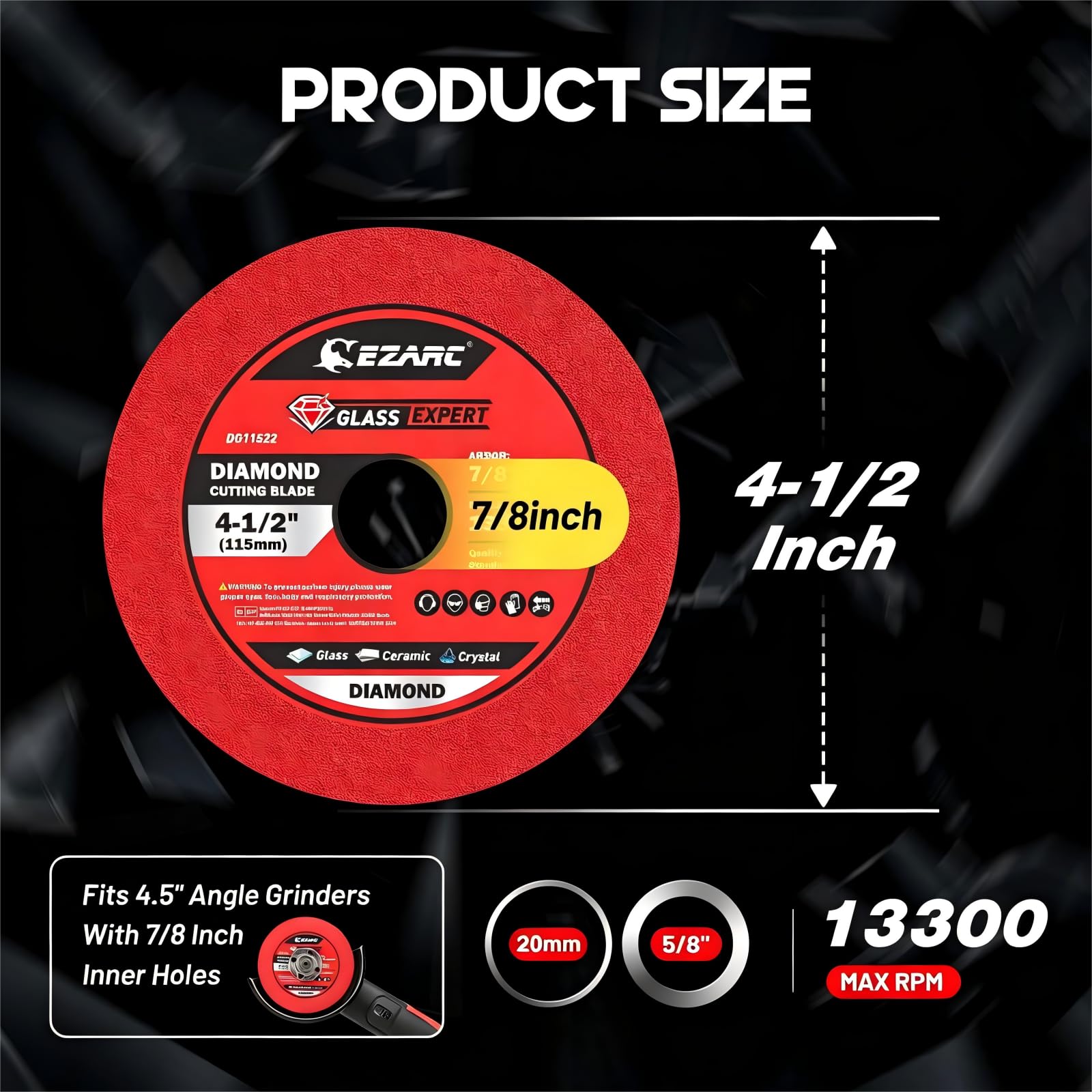 Glass Cutting Disc 2-Pack For Ceramic Tile, Glass, Crystal, Porcelain