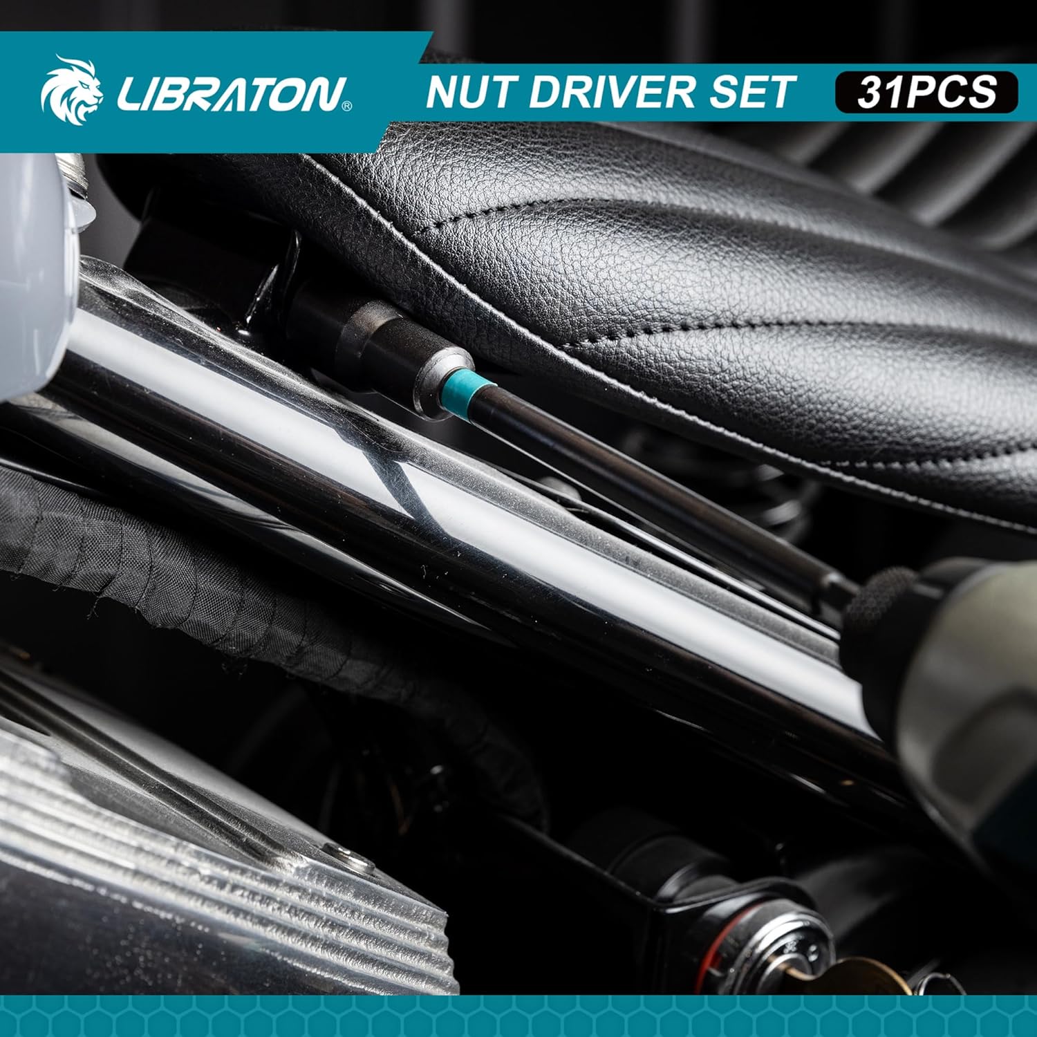 LIBRATON 31PCS Nut Driver Set – Magnetic, Long, Metric & SAE