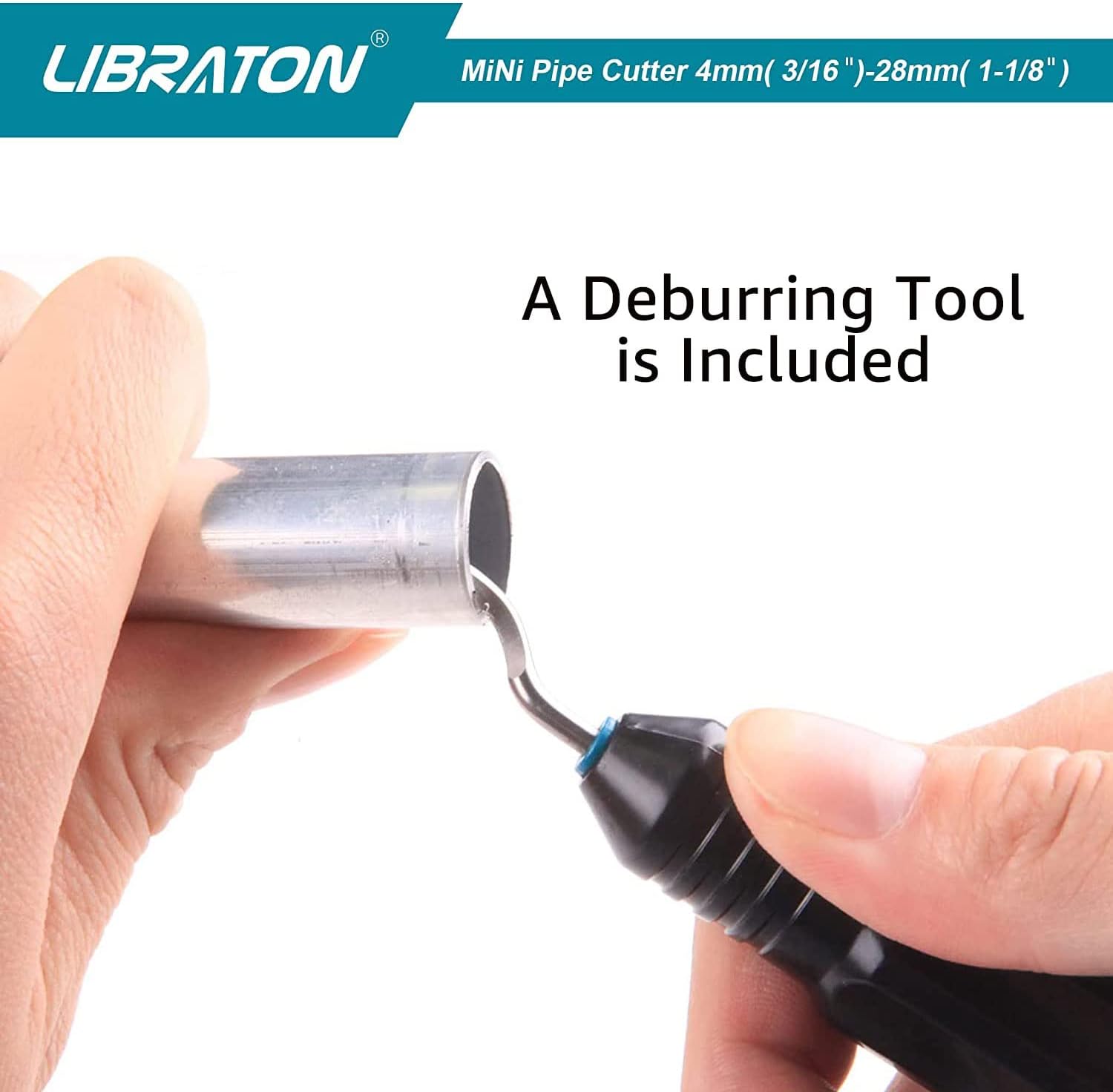 Libraton Mini Tubing Cutter 3/16"–1-1/8" with Deburrer