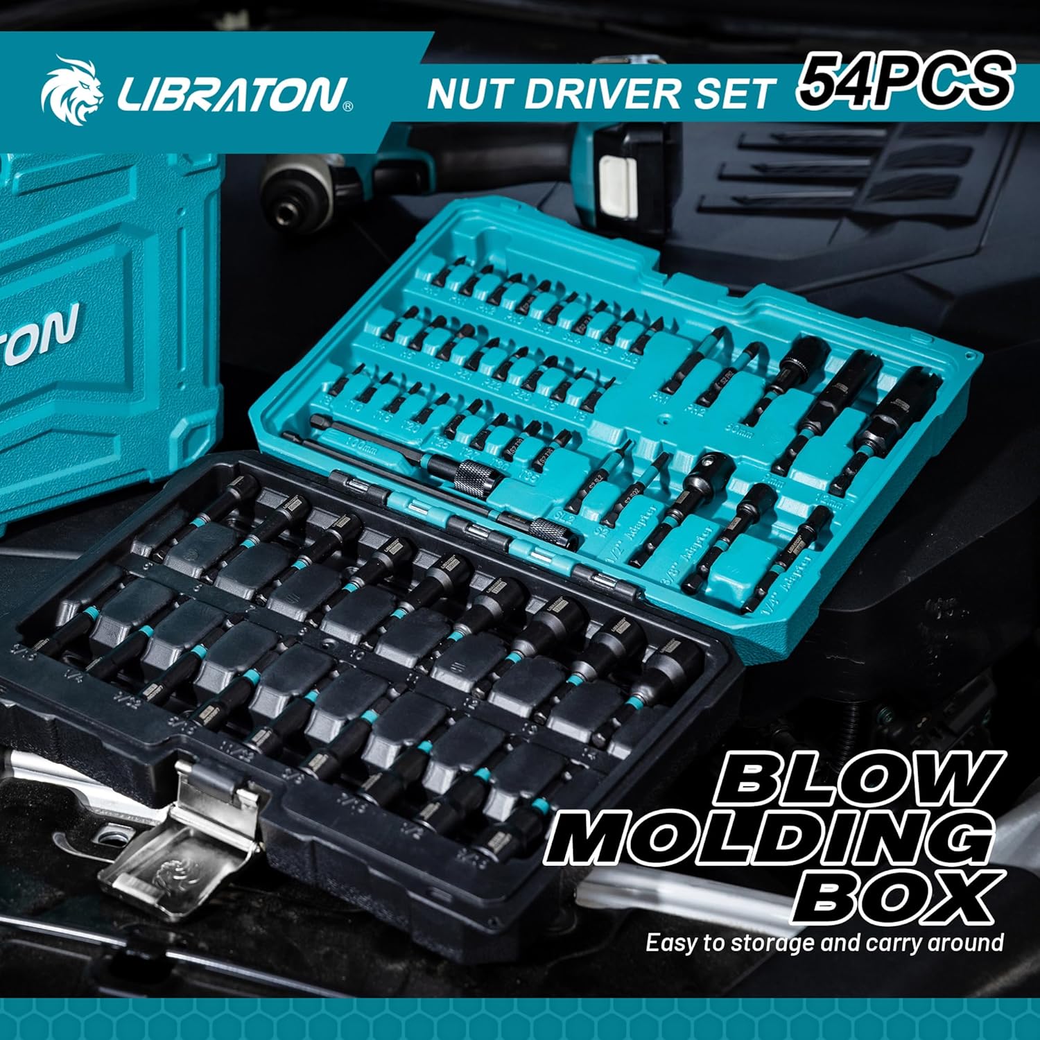 LIBRATON 54PCS Nut Driver Set – Magnetic + Bits