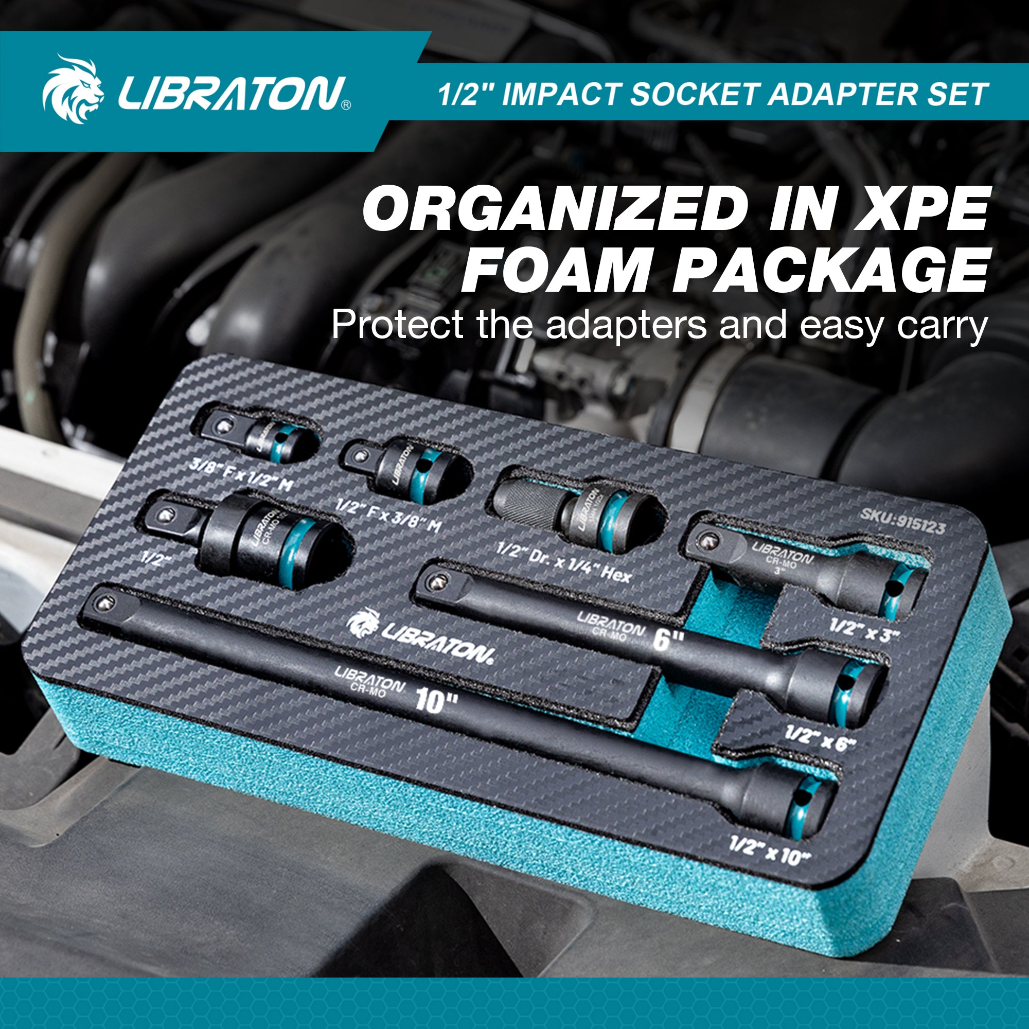 LIBRATON 7PCS Impact Socket Adapter Set