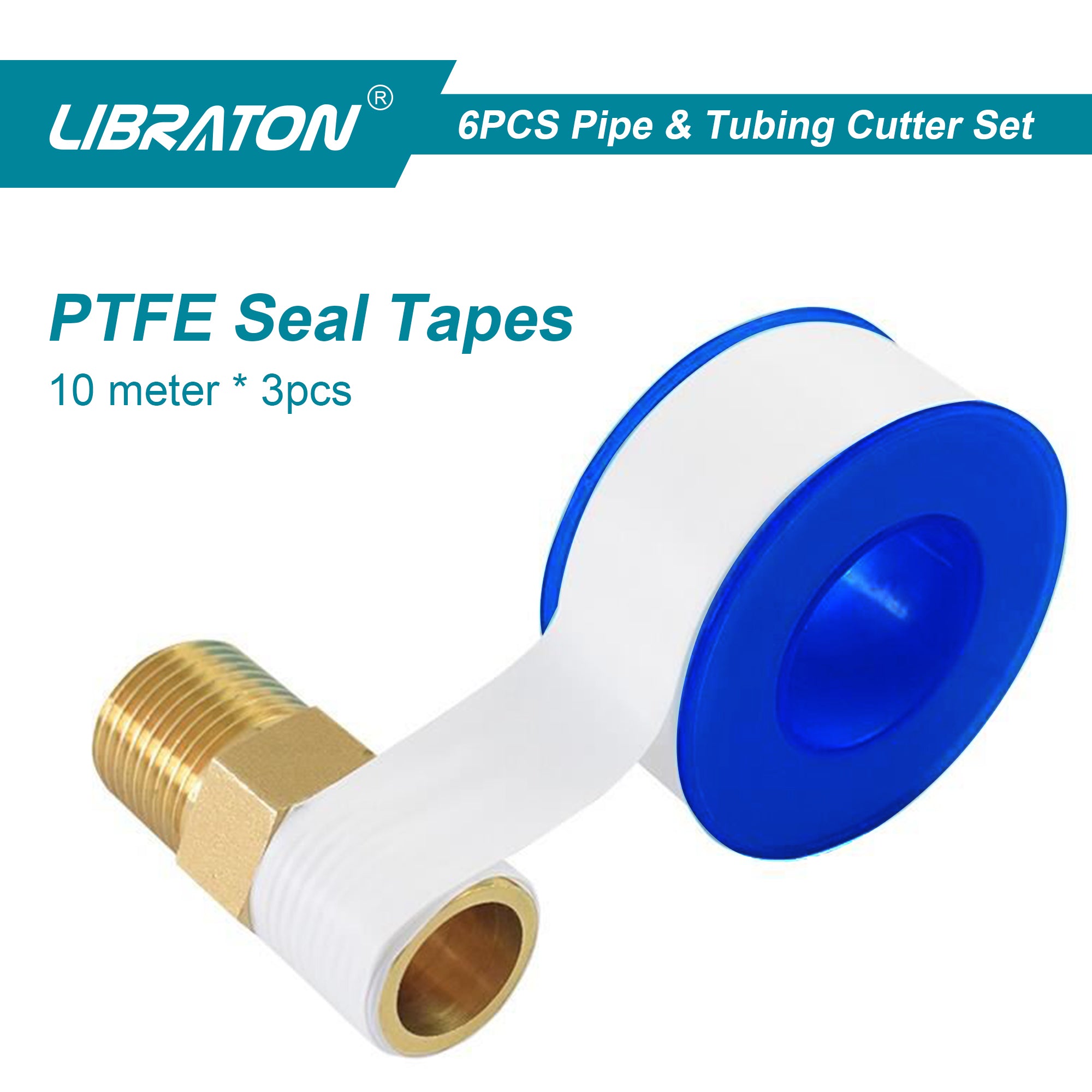 Libraton PVC/PEX Cutter Set – 1/8"–1-5/8", Spare Blade & PTFE Tape