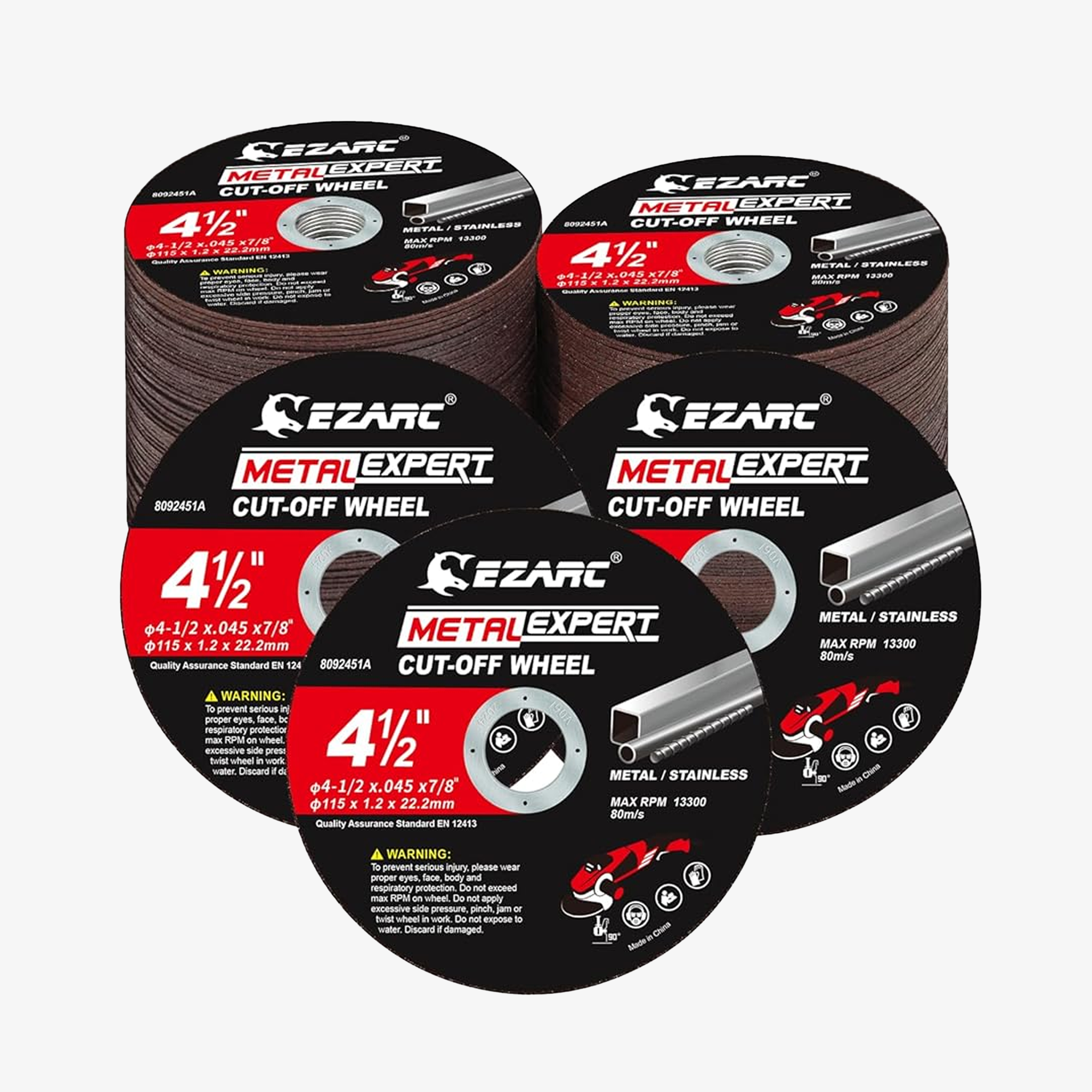 4.5/6 in. Metal Cut Off Disc For Metal and Stainless Steel - EZARC Tools