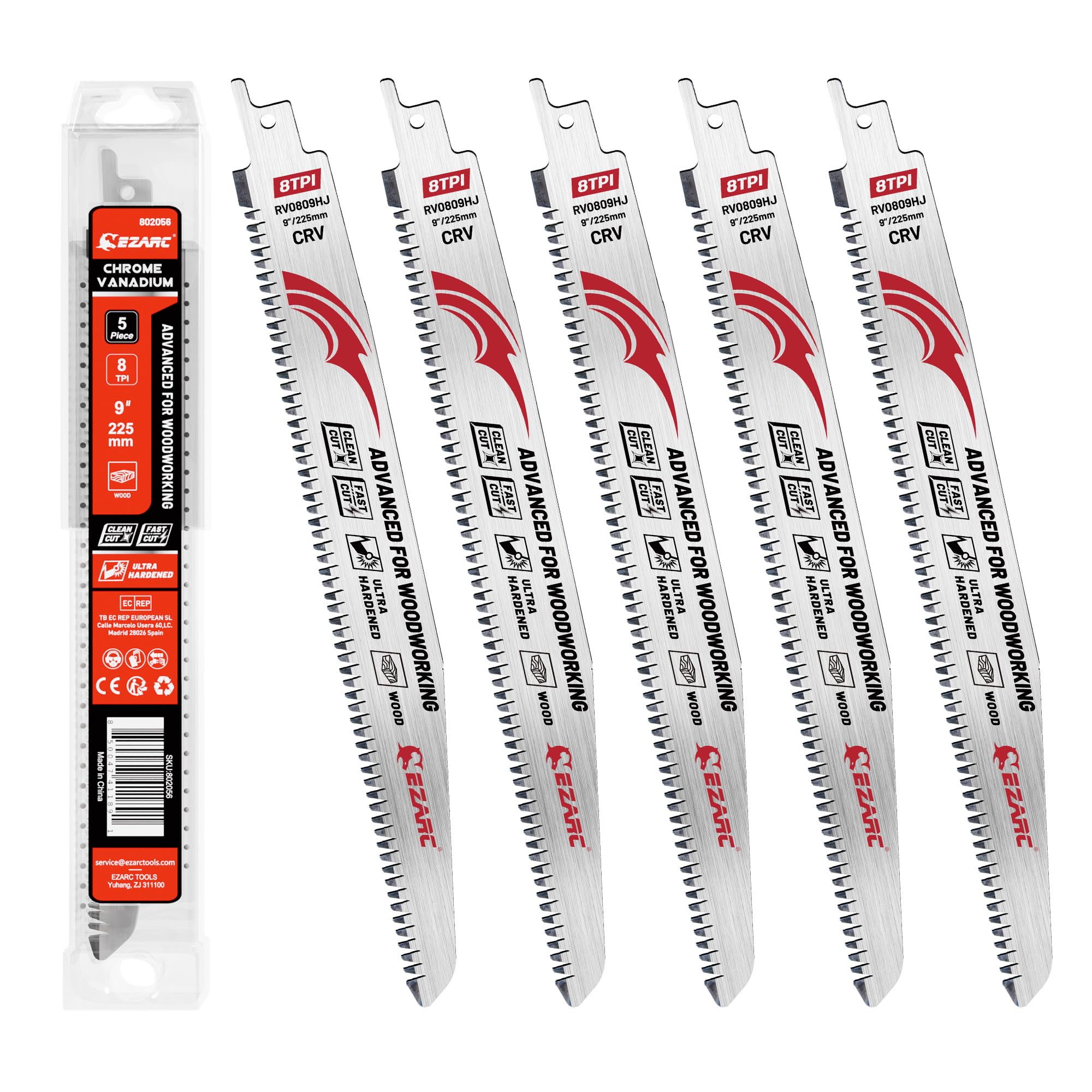 WORKPRO 15 Japanese Teeth Wood Pruning Reciprocating Saw Blades Set, Arc Cutting Edge 6TPI WORKPRO 15 Japanese Teeth Wood Pruning Reciprocating Saw Blades Set, Arc Cutting Edge 6TPI