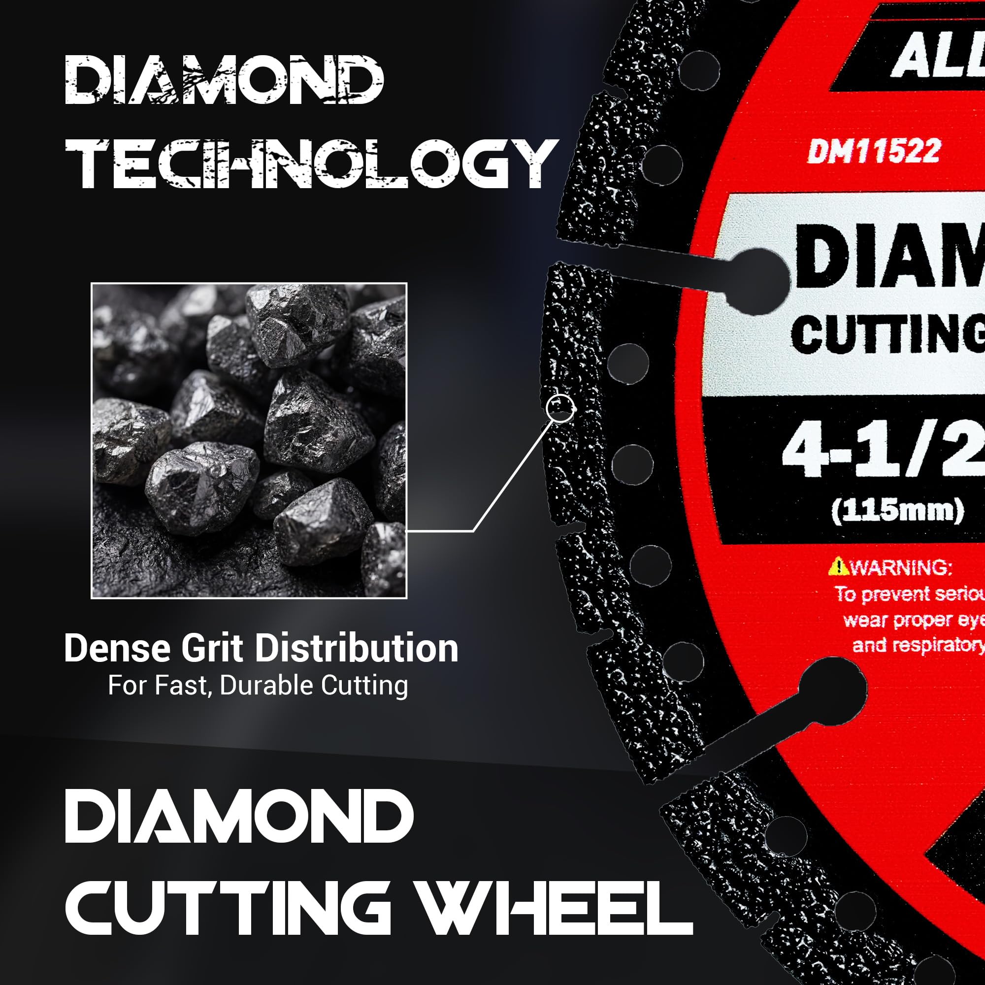 Multi-Purpose Diamond Saw Blades 2 Pack, Indestructible diamond cutting wheel for metal, tile, concrete