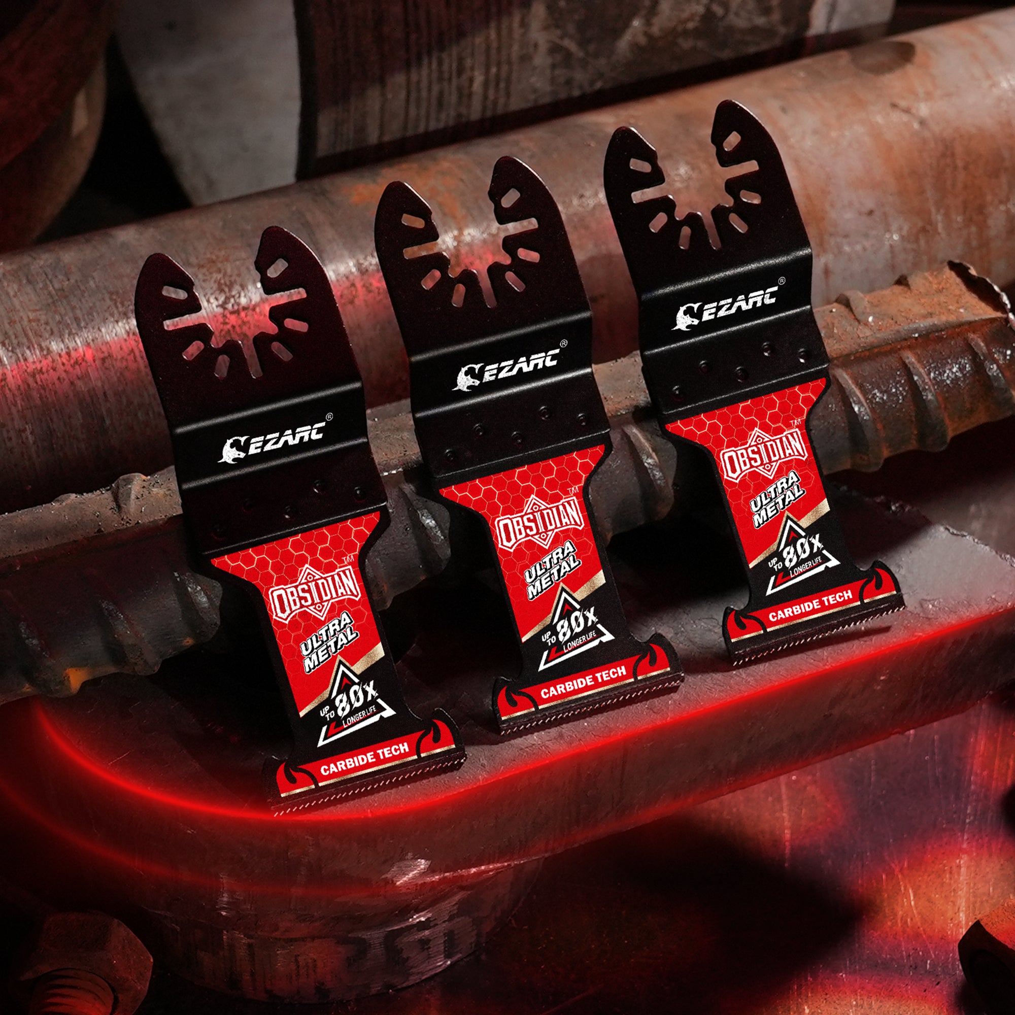 EZARC Gen 4 Obsidian Carbide Oscillating Saw Blades for Hard Metal, Nails, Bolts, Screws