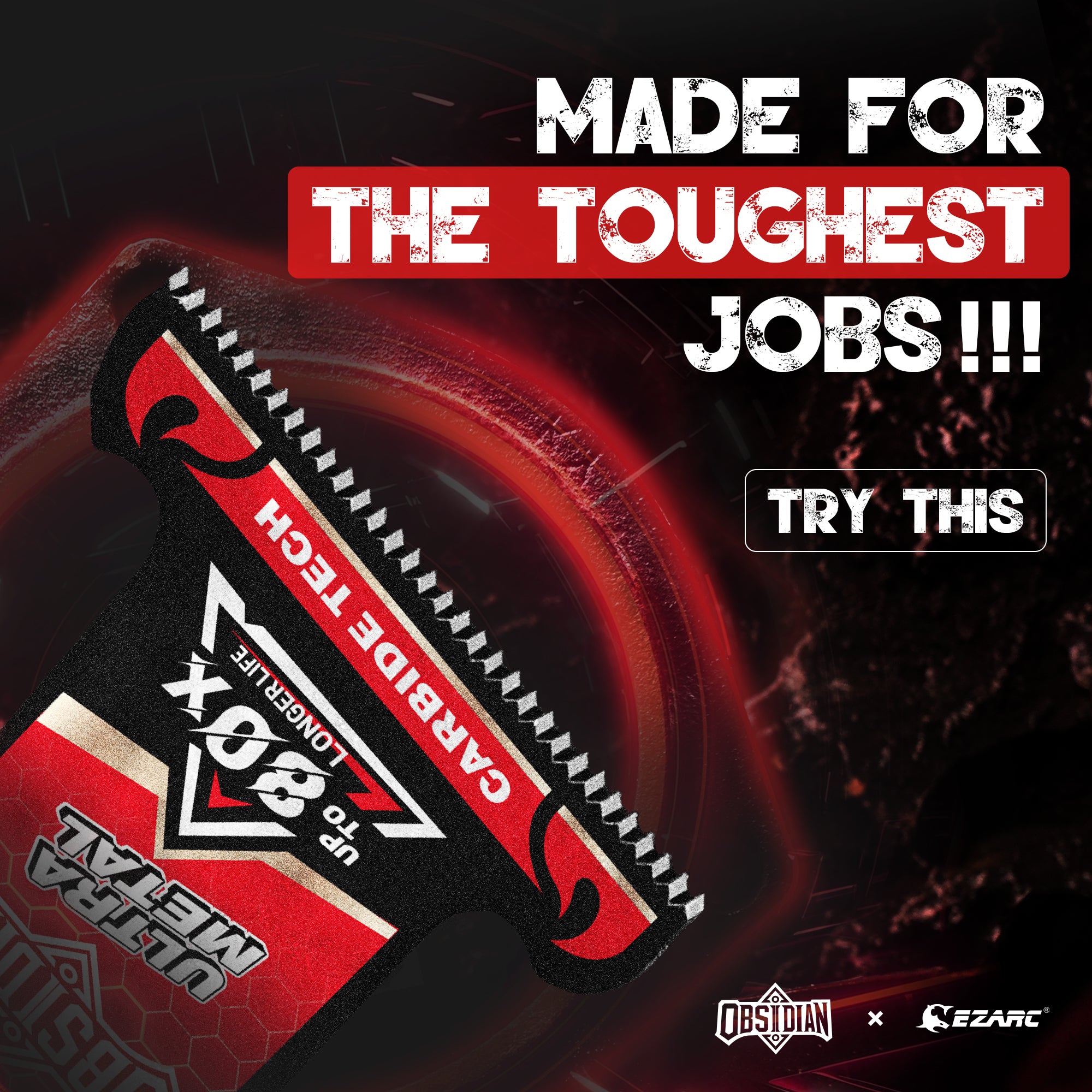 EZARC Gen 4 Obsidian Carbide Oscillating Saw Blades for Hard Metal, Nails, Bolts, Screws