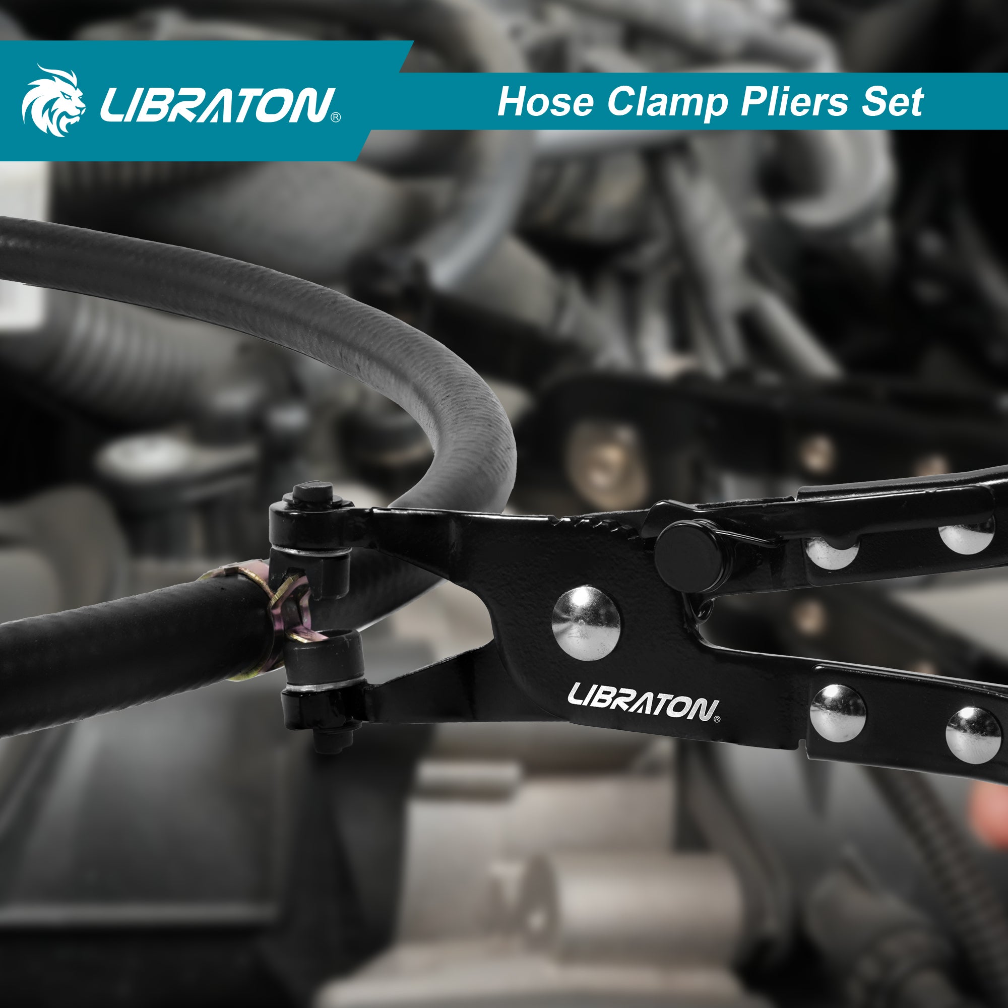 LIBRATON 2PCS Hose Clamp Pliers Set, Hose Clamp Tool, Hose Removal Pliers