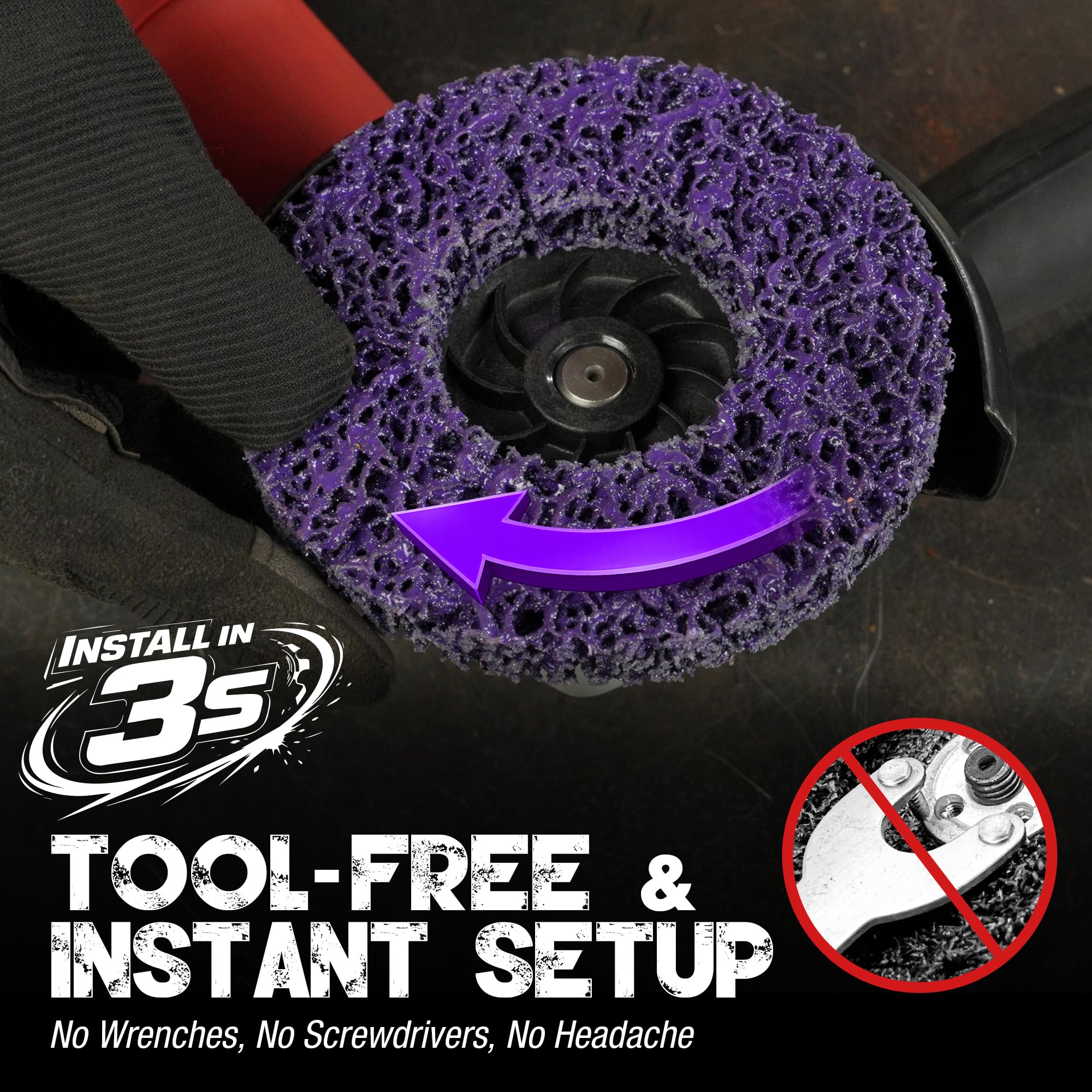 EZARC Stripping Discs 4-1/2" Paint & Rust Removal Wheels for Angle Grinder, Clean and Remove Coatings, Scaling, Welds and Oxidation