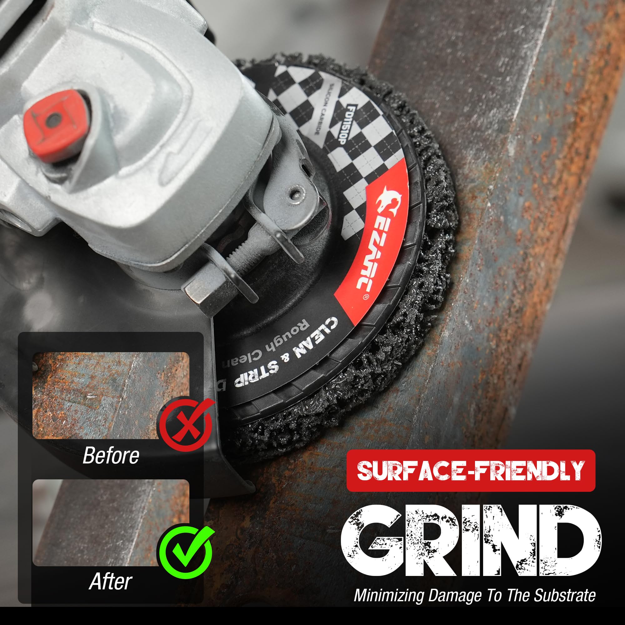 EZARC Stripping Discs 4-1/2" Paint & Rust Removal Wheels for Angle Grinder, Clean and Remove Coatings, Scaling, Welds and Oxidation
