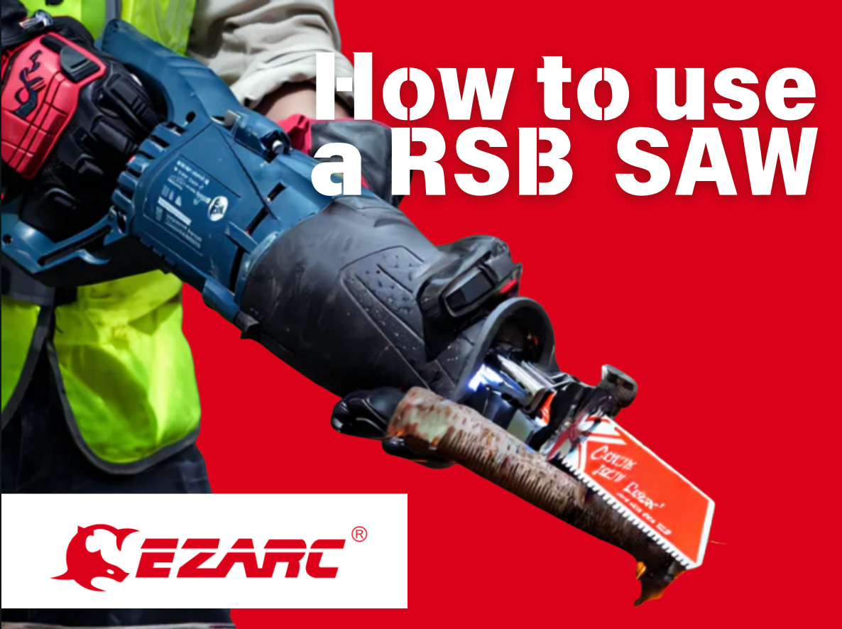 a worker using a Reciprocating Saw with am ezarc blade 