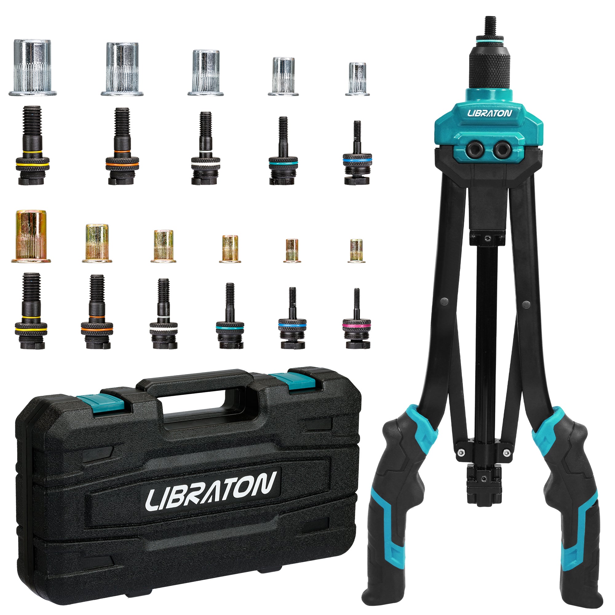 LIBRATON Rivet Nut Tool Kit, 16" Rivnut Tool Kit, Hand Rivet Nut Gun