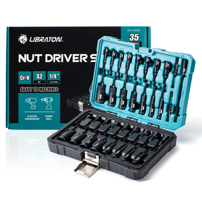 LIBRATON 35-Piece Magnetic Nut Driver Bit Set