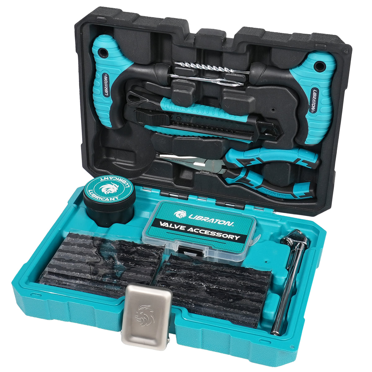 LIBRATON Tire Plug Kit, 78PCS Tire Repair Kit, Professional Tire Patch Kit