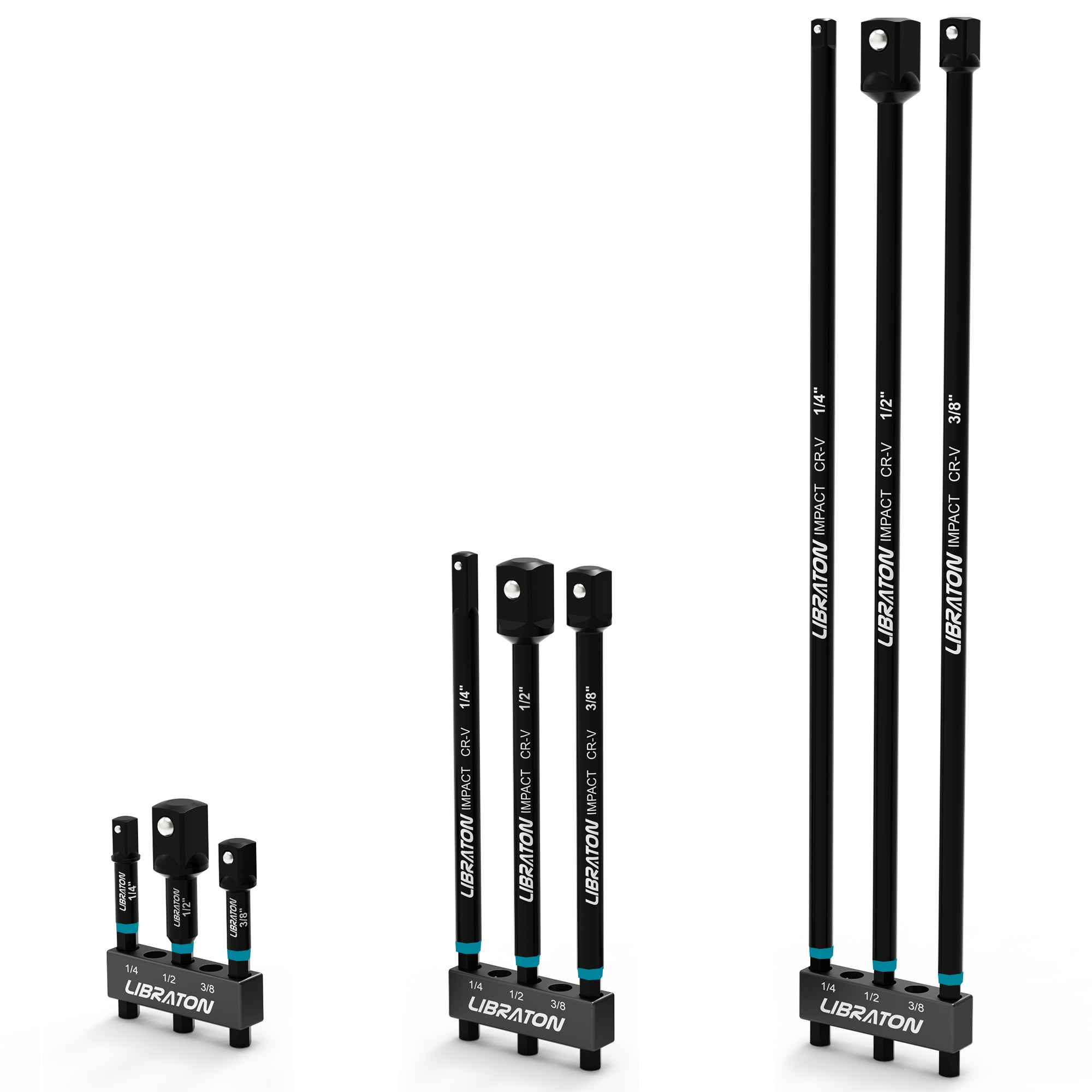 Libraton Impact Grade Socket Adapter Set, 3" 6" 12", Drill Socket Adapter Extension