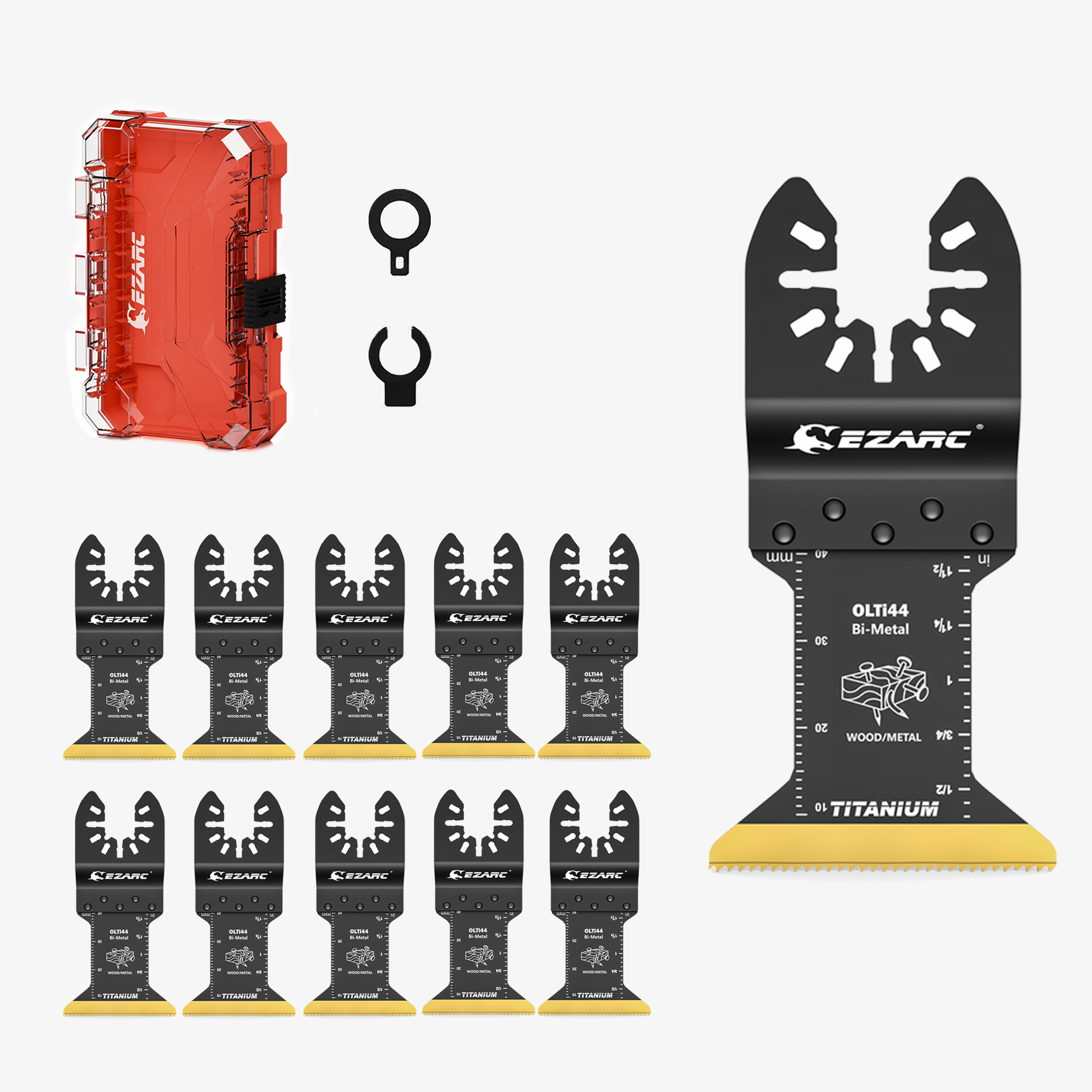 FOXBC Titanium Oscillating Multitool Blades For Hard Material Metal Nails Wood Plastic Fit Dewalt Rockwell Milwaukee Makita 10PC