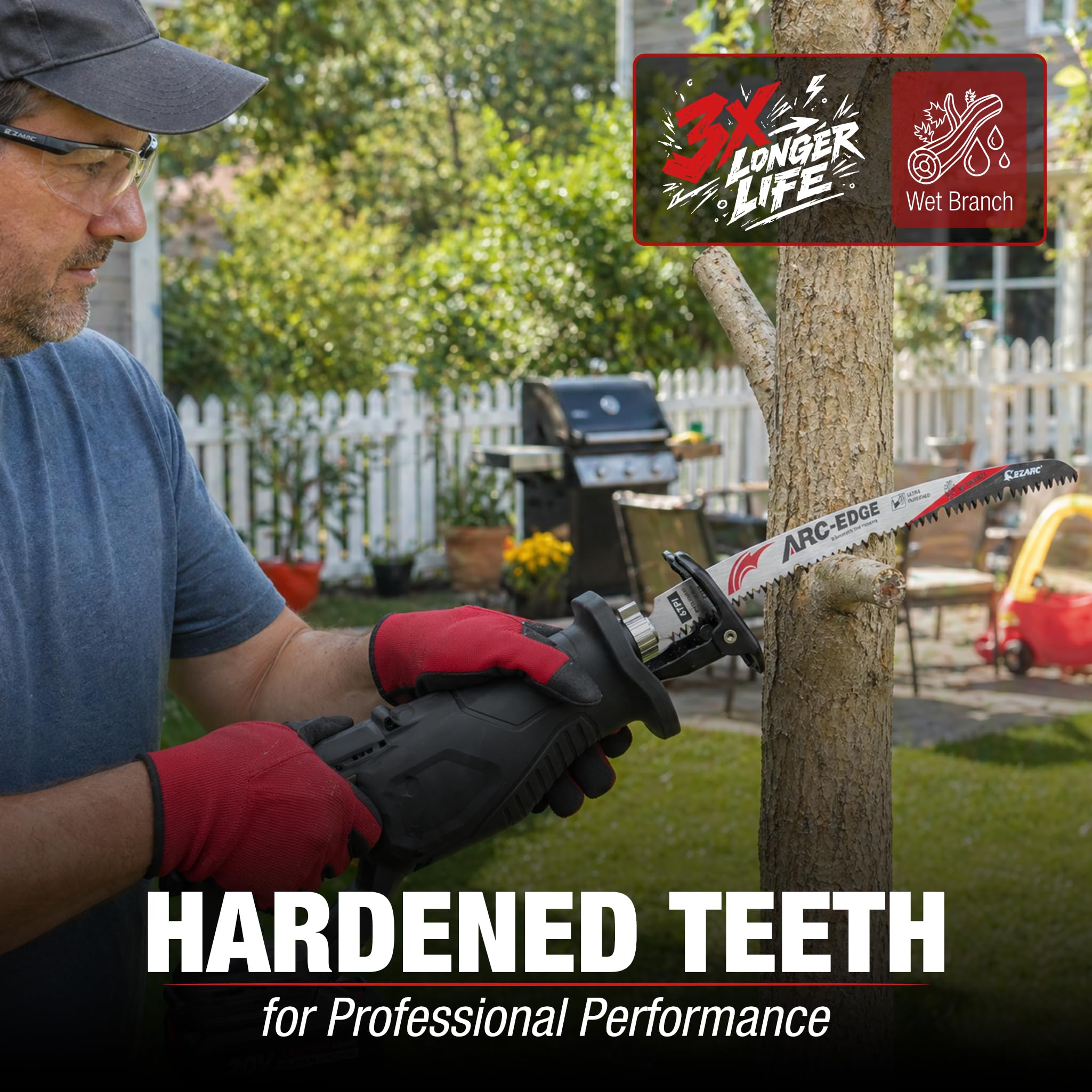Tree Trimming/Wood Cutting – ProCut U-Groove Arc Edge Pruning Reciprocating Saw Blade