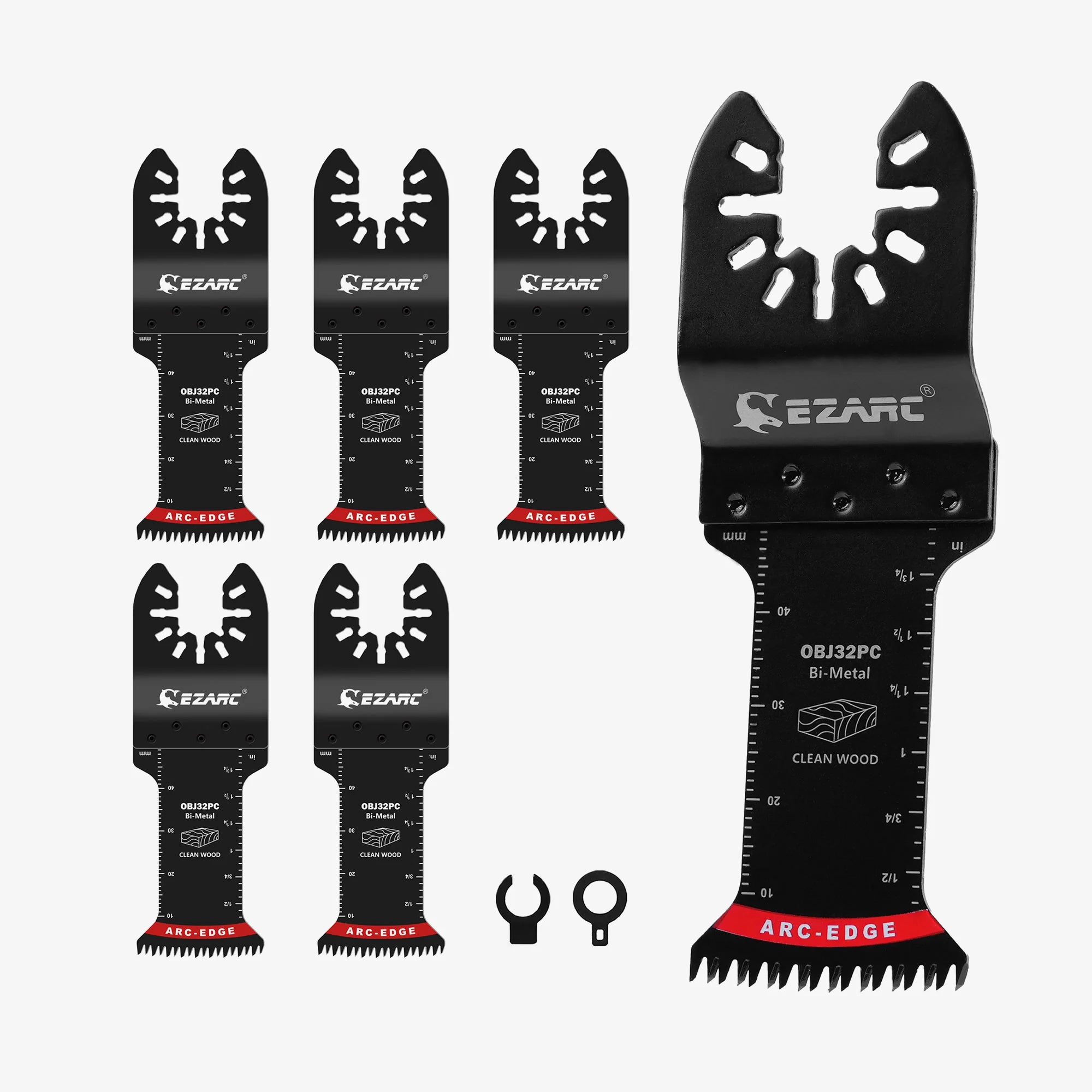Extra-Long Arc-Edge Bi-Metal Japanese Tooth Oscillating Multi Tool Blade for Clean Cuts in Hard Wood & Plastic
