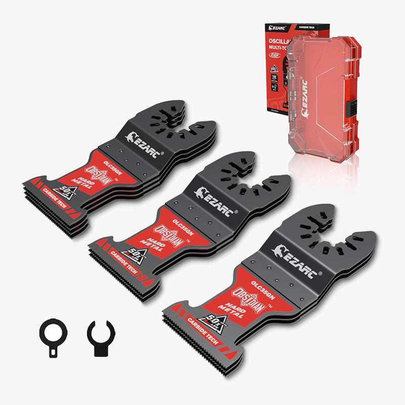 Hojas de sierra oscilantes de carburo de obsidiana EZARC para metal duro, clavos, pernos y tornillos