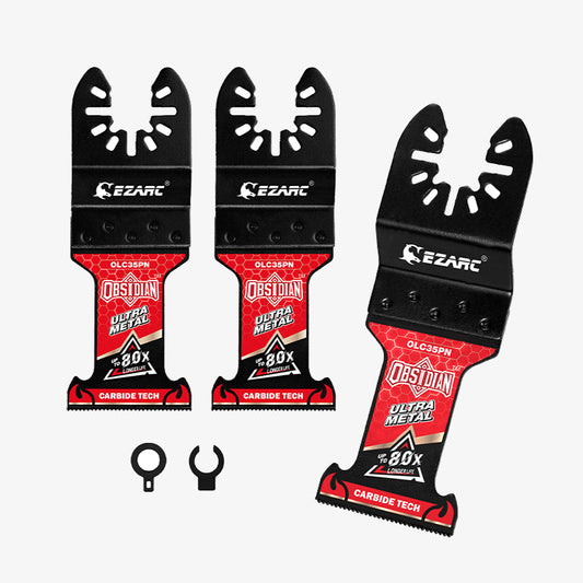 EZARC Gen 4 Obsidian Carbide Oscillating Saw Blades for Hard Metal, Nails, Bolts, Screws