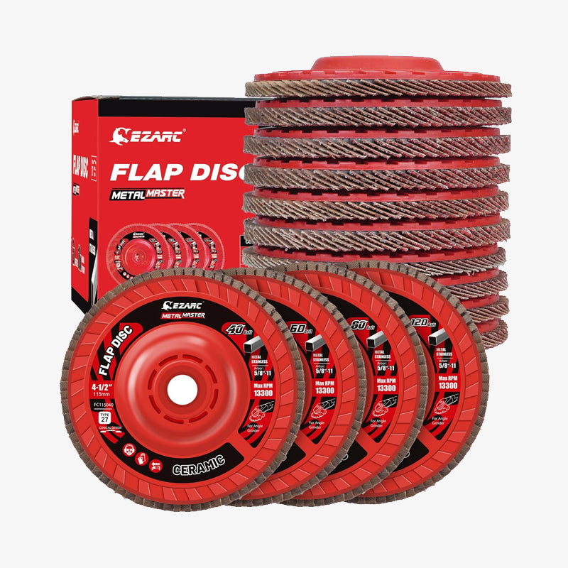 4-1/2 In. Integrated Hub Ceramic Grain Flap Sanding Disc For  Stainless Steel, Sheet Metal