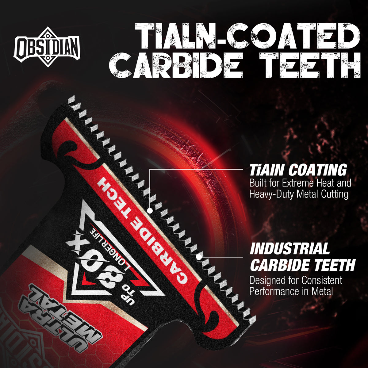 EZARC Gen 4 Obsidian Hartmetall-Oszillations-Sägeblätter für Hartmetall, Nägel, Schrauben, Bolzen