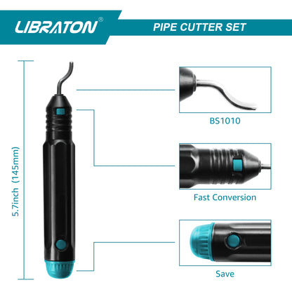 Libraton Pipe Cutter – 3/16"–2", Copper & Thin Steel, with Deburrer
