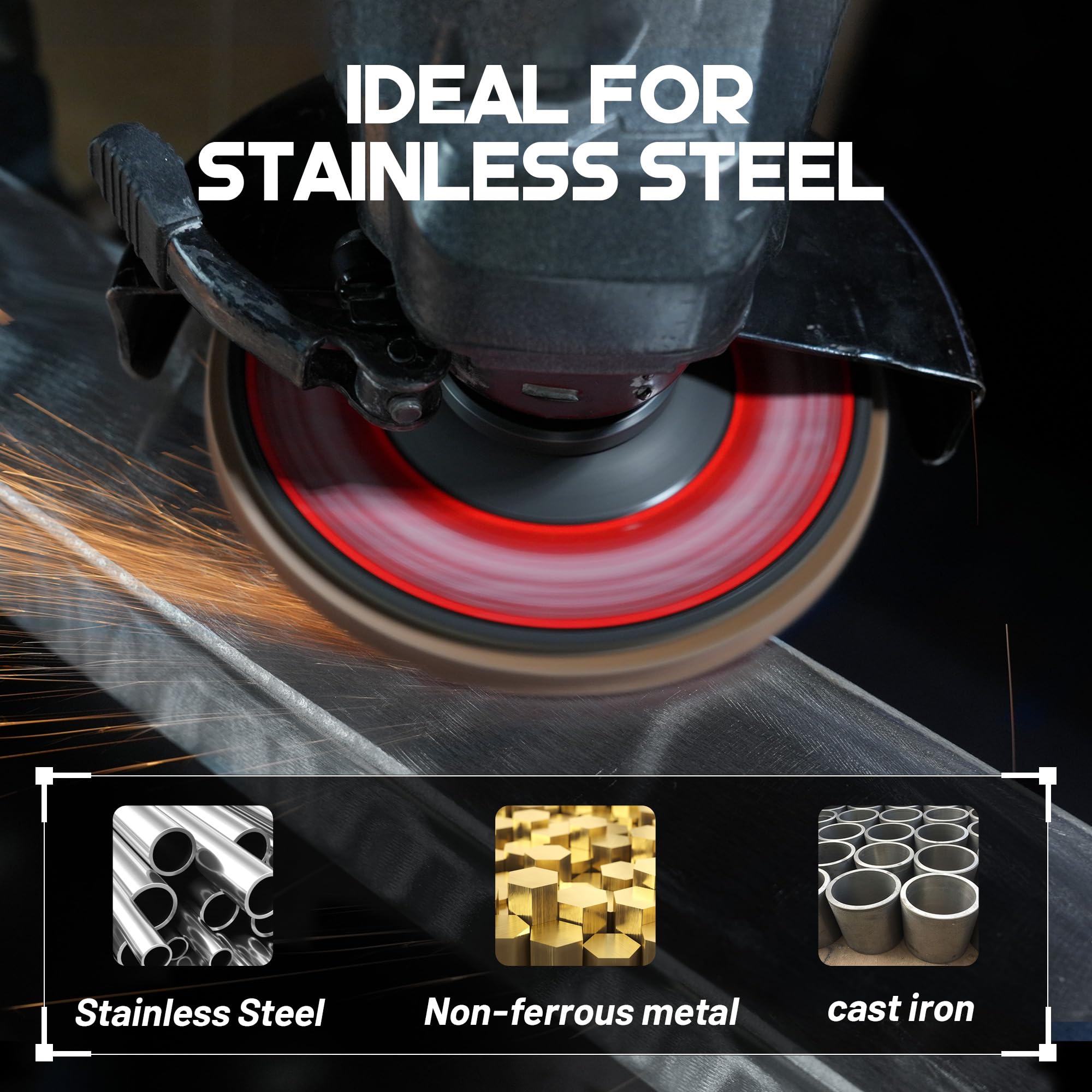 4-1/2 In. Ceramic Flap Discs for Stainless Steel,Sheet Metal - EZARC Tools