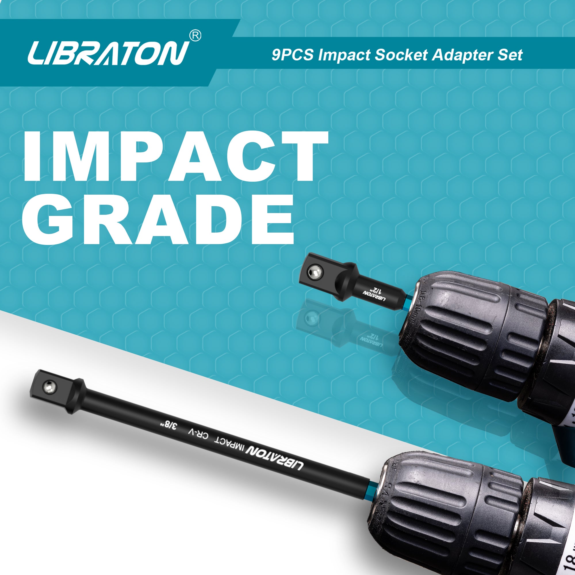 Libraton Impact Grade Socket Adapter Set, 3" 6" 12", Drill Socket Adapter Extension