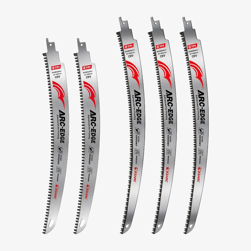 6tpi, 12/15 in. Japanese Teeth Reciprocating Saw Blade, Arc Edge Wood Pruning Saw Blades for Tree Trimming, Wood Cutting