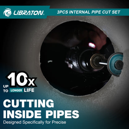 Libraton Inside Pipe Cutter for PVC, Internal Plumbing Tool Kit with Deburring Tool