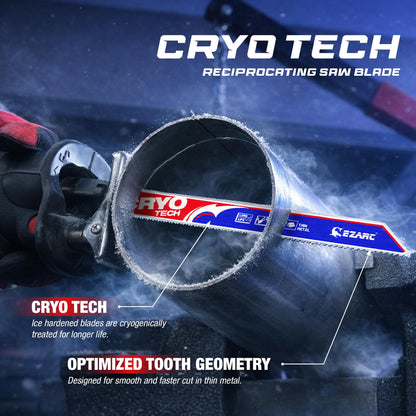 EZARC Cryo Tech Bi-Metal Sawzall Blades for Heavy Metal & Demolition (5-Pack)