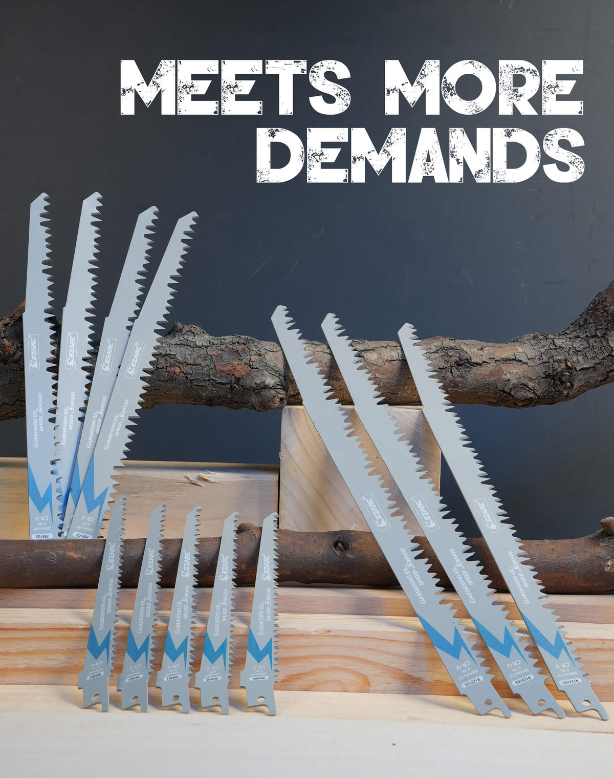 12 Pieces Wood Pruning Reciprocating Saw Blade Set for Tree Pruning, Wood/Wet Wood Cutting - EZARC Tools
