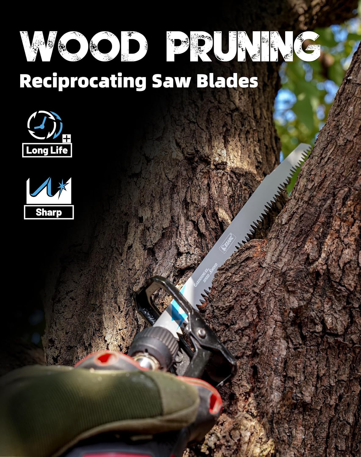 [Special Offer]CRV Sharp Ground Teeth Reciprocating Saw Blade For Pruning - EZARC Tools